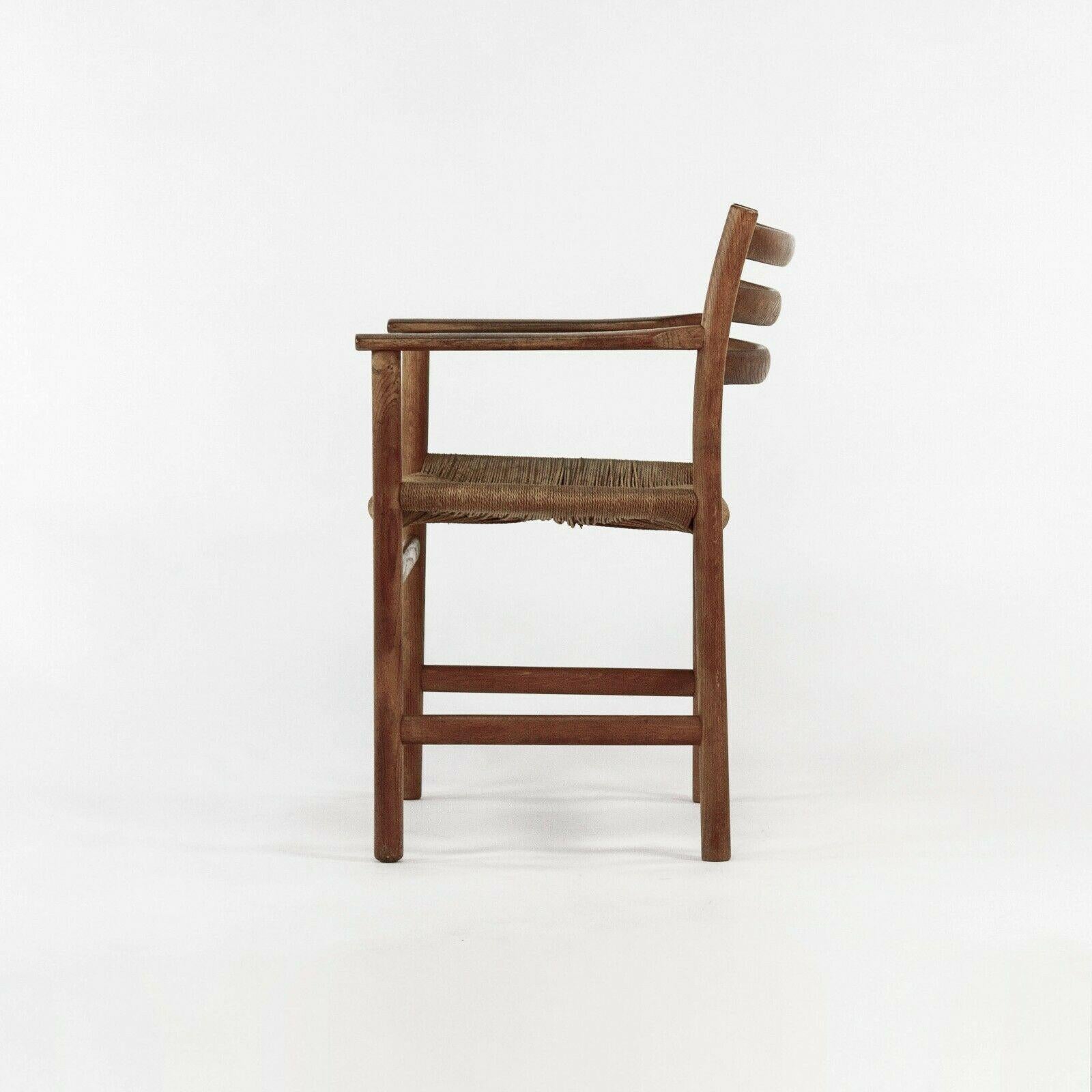 Corde Chaise à accoudoir de salle à manger modèle 351 des années 1960 par Poul Volther pour Soro Stolefabrik du Danemark en vente
