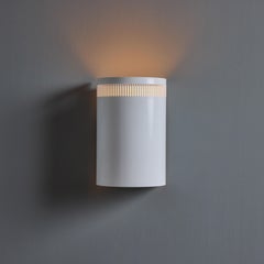 1960s Model #5390 White Perforated Metal Wall Lights for Orno Finland