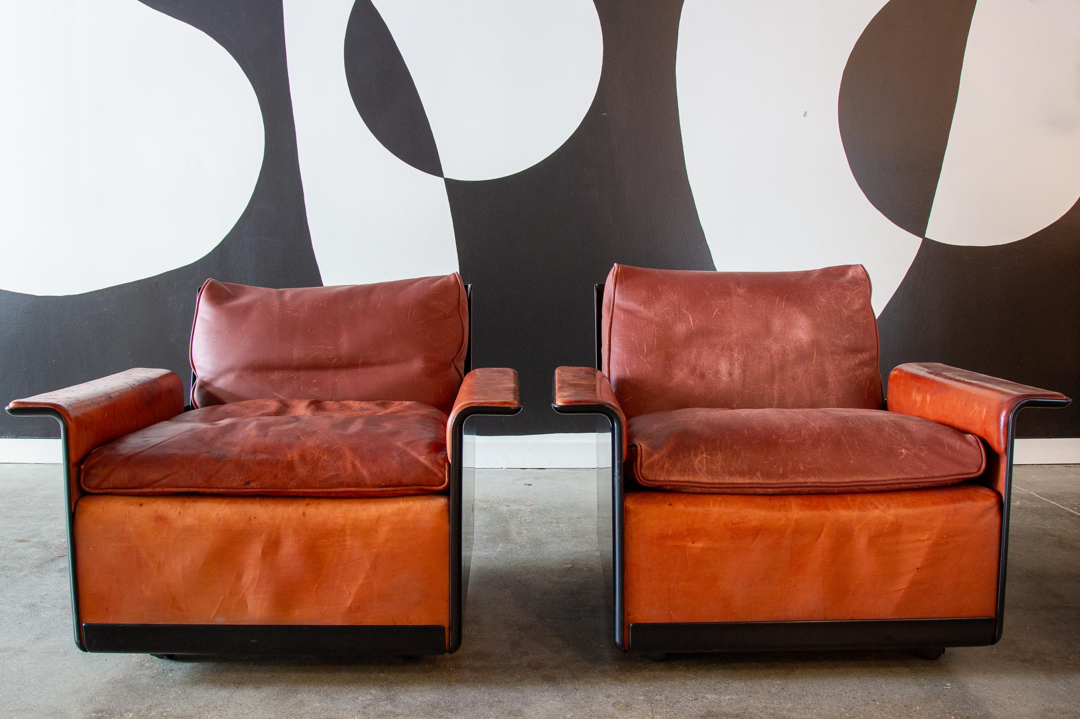 1960s Model 620 Lounge Chairs designed by Dieter Rams for Vitsoe - a pair In Good Condition In Virginia Beach, VA