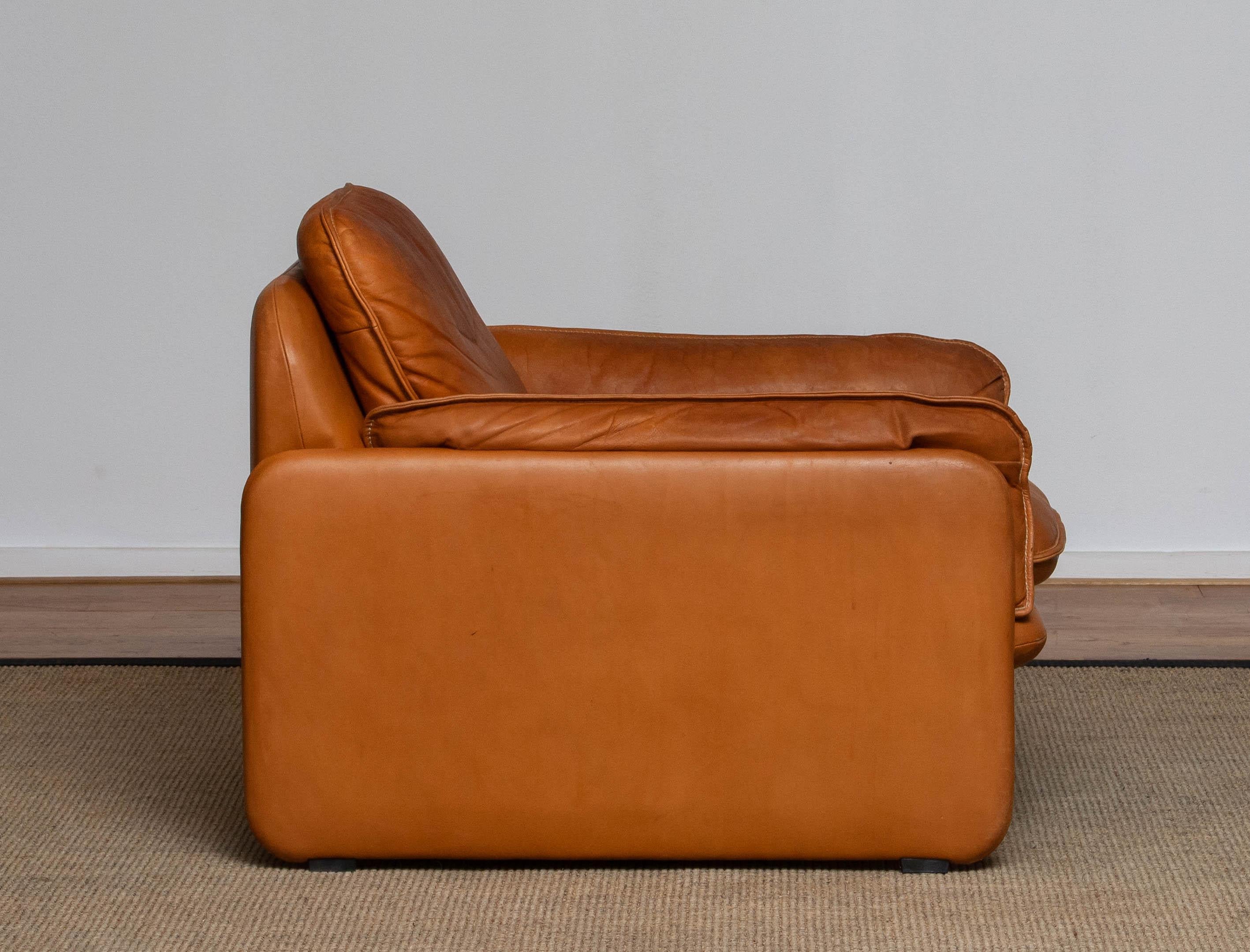1960's Model DS-61 Cognac Leather Lounge Chair by 'De Sede' Switzerland 3