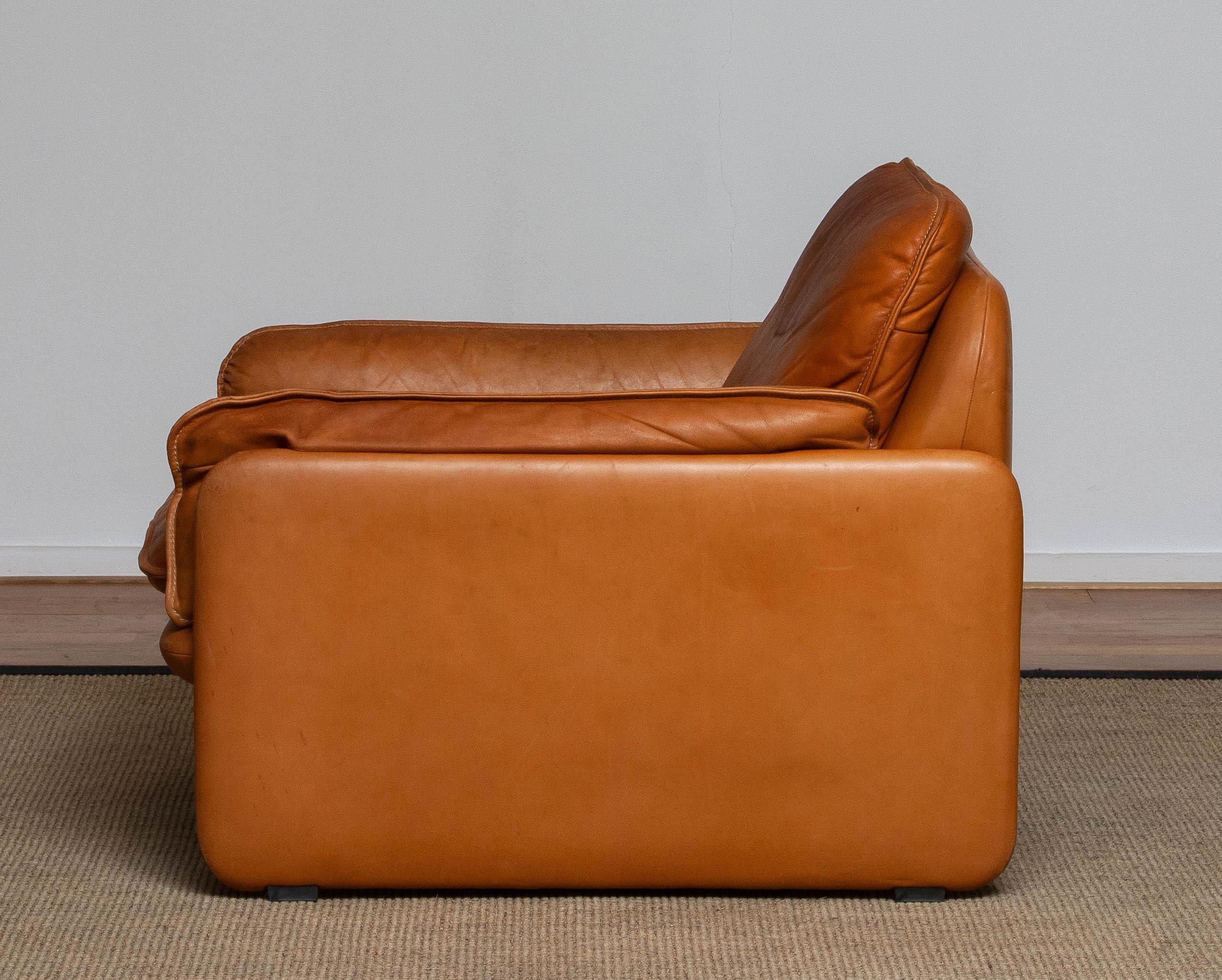 1960's Model DS-61 Cognac Leather Lounge Chair by 'De Sede' Switzerland 4