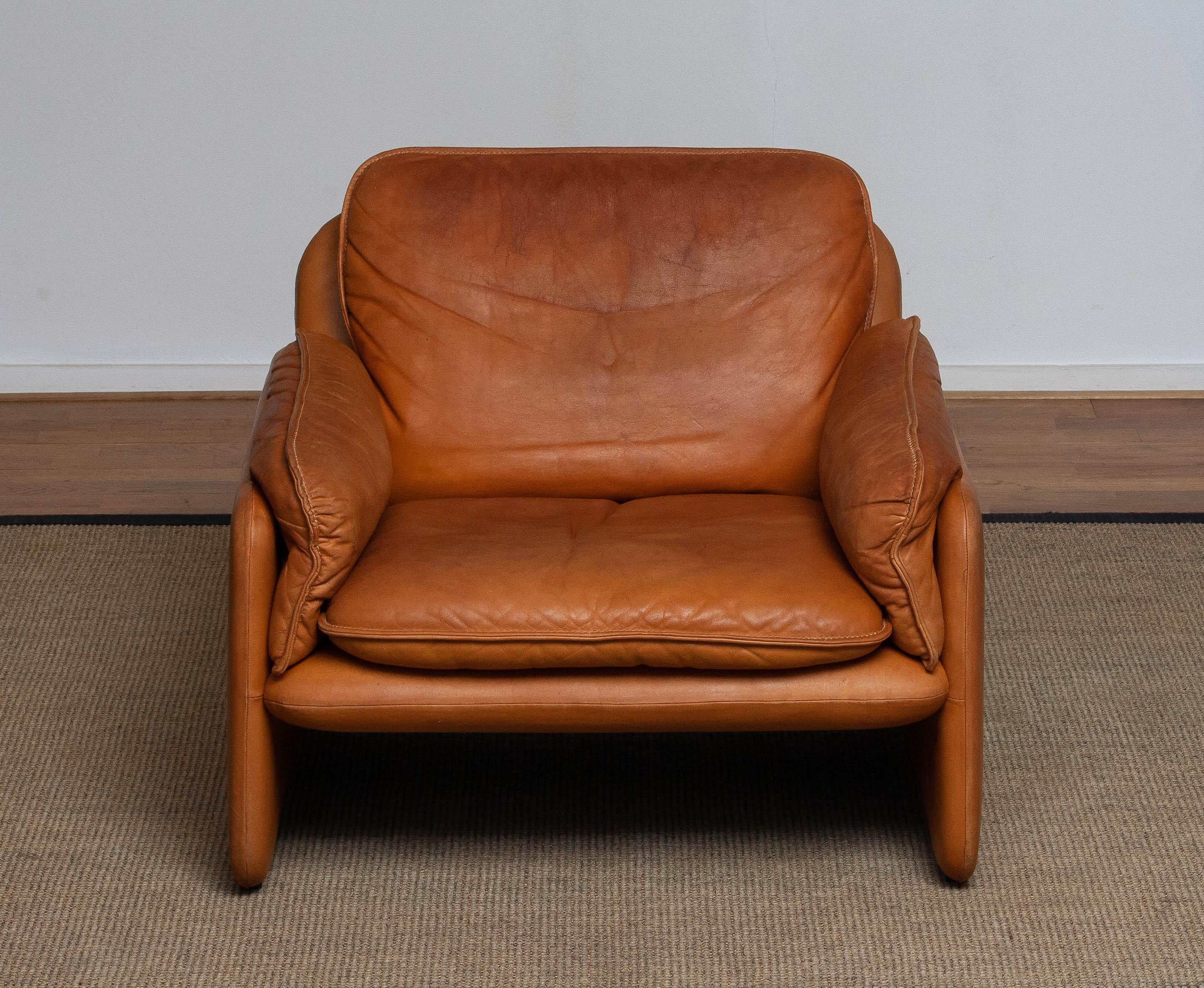 1960's Model DS-61 Cognac Leather Lounge Chair by 'De Sede' Switzerland 5