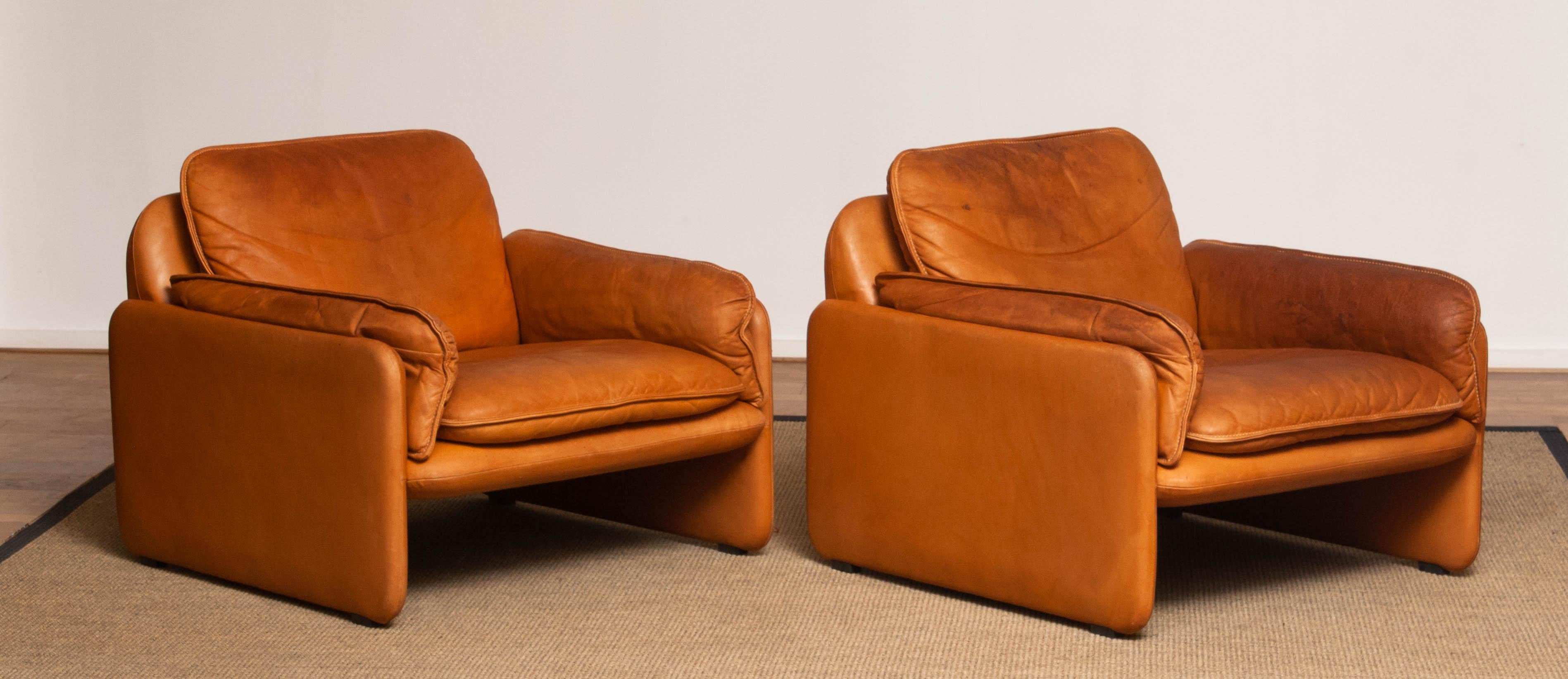 1960's Model DS-61 Cognac Leather Lounge Chair by 'De Sede' Switzerland 7