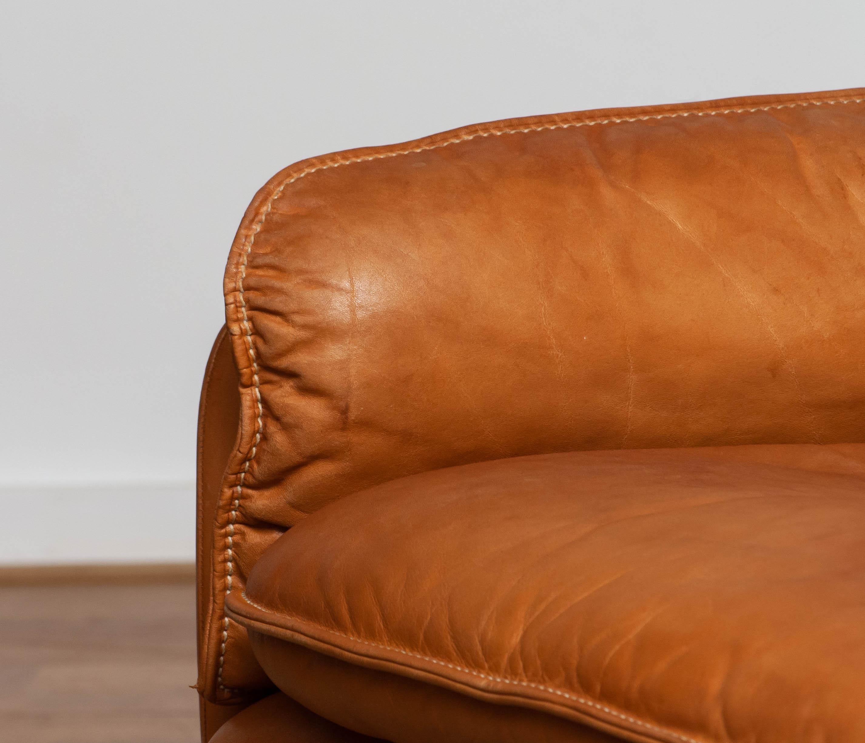 Mid-20th Century 1960's Model DS-61 Cognac Leather Lounge Chair by 'De Sede' Switzerland