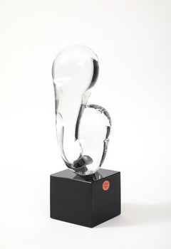 Scultura astratta moderna in vetro di Murano del 1960
