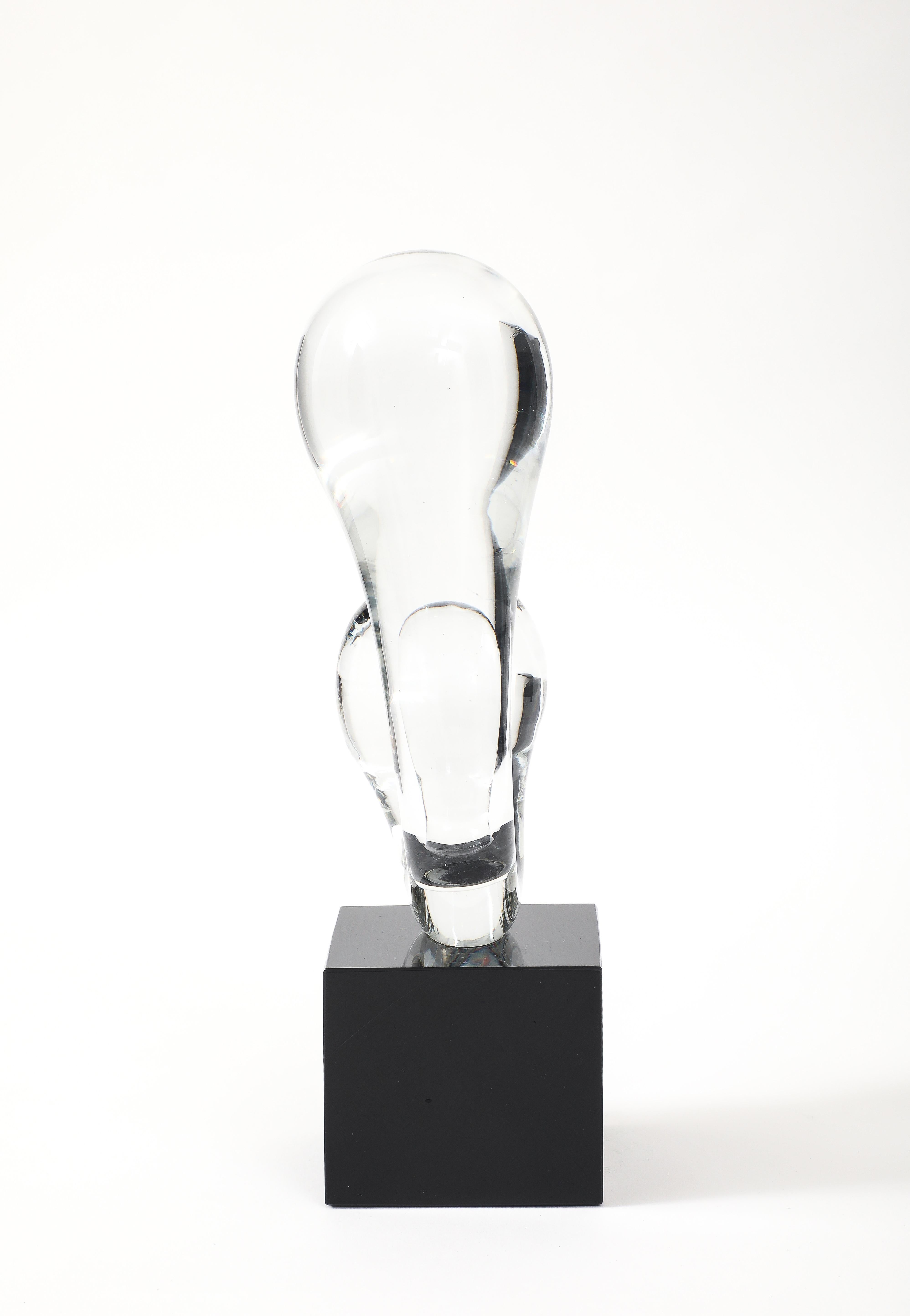 Italiano Scultura astratta moderna in vetro di Murano del 1960 in vendita