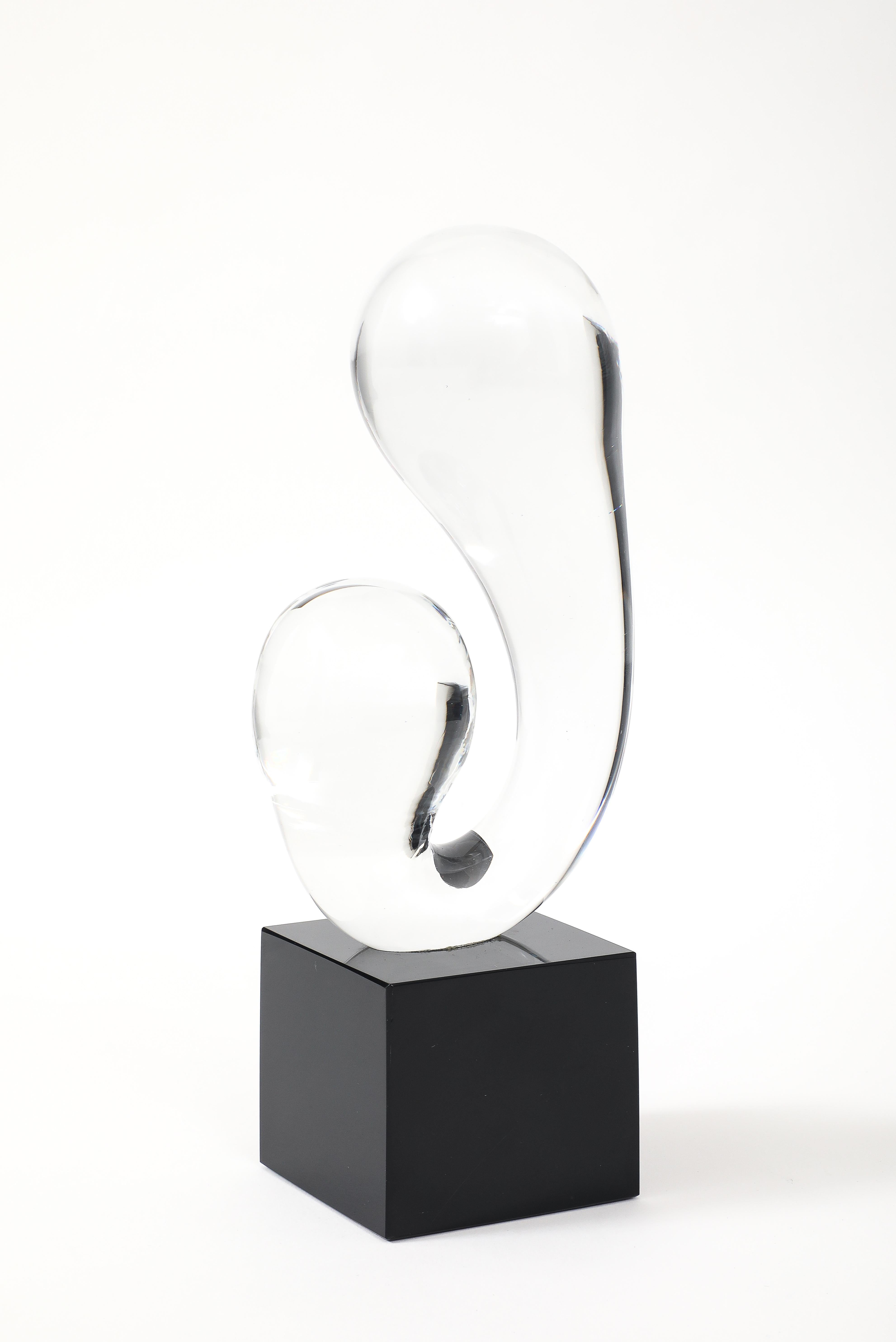 Metà XX secolo Scultura astratta moderna in vetro di Murano del 1960 in vendita