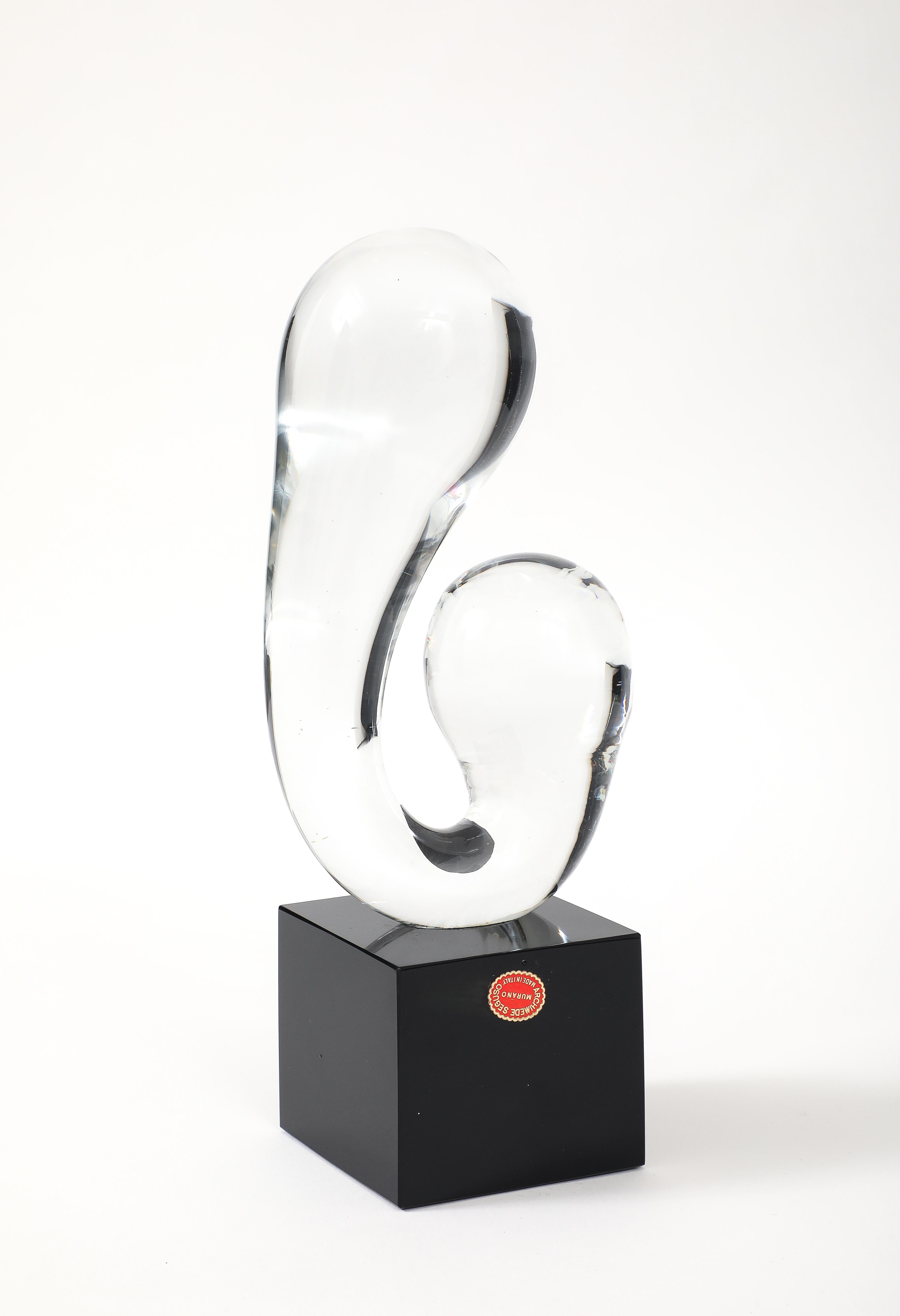 Scultura astratta moderna in vetro di Murano del 1960 in vendita 2