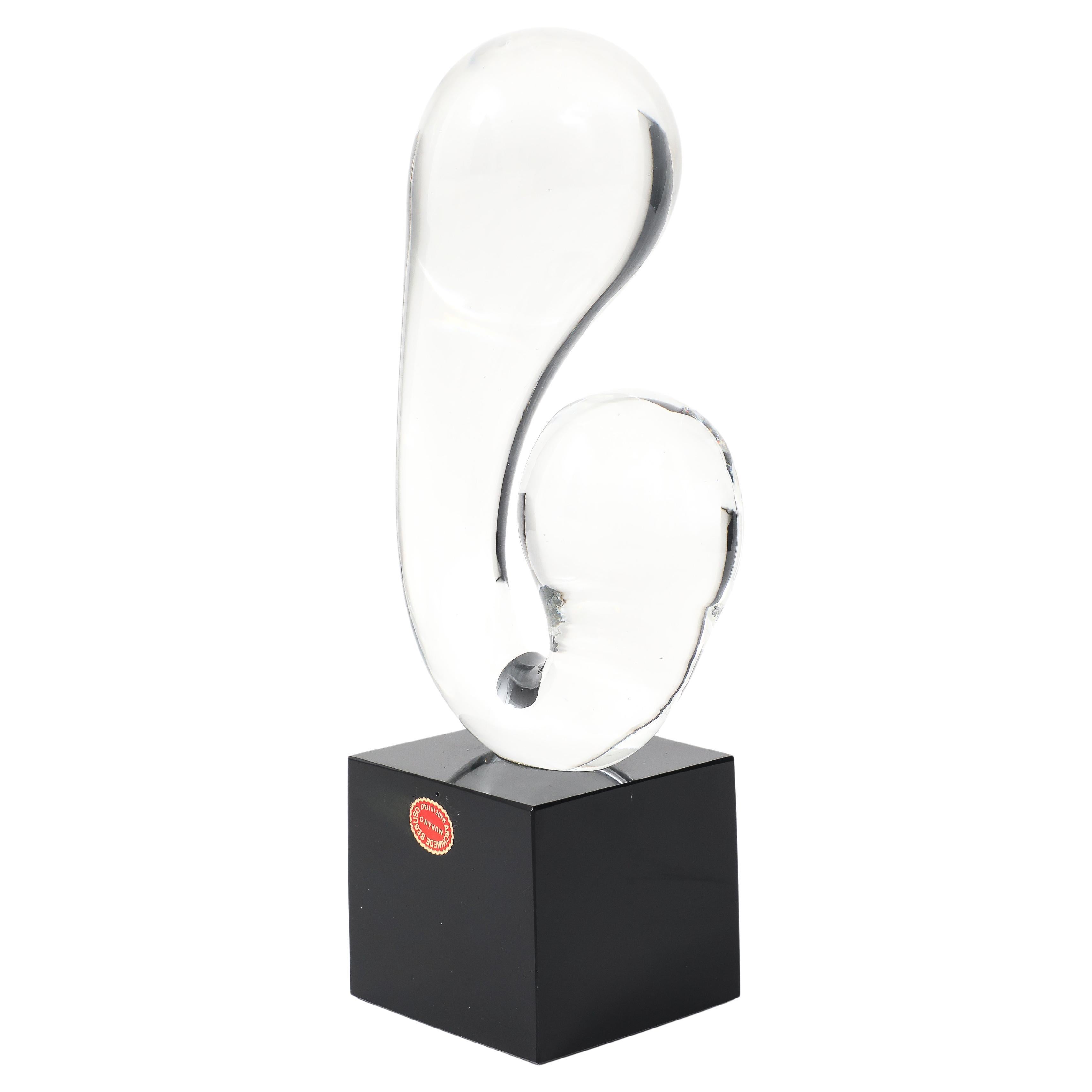 Scultura astratta moderna in vetro di Murano del 1960 in vendita