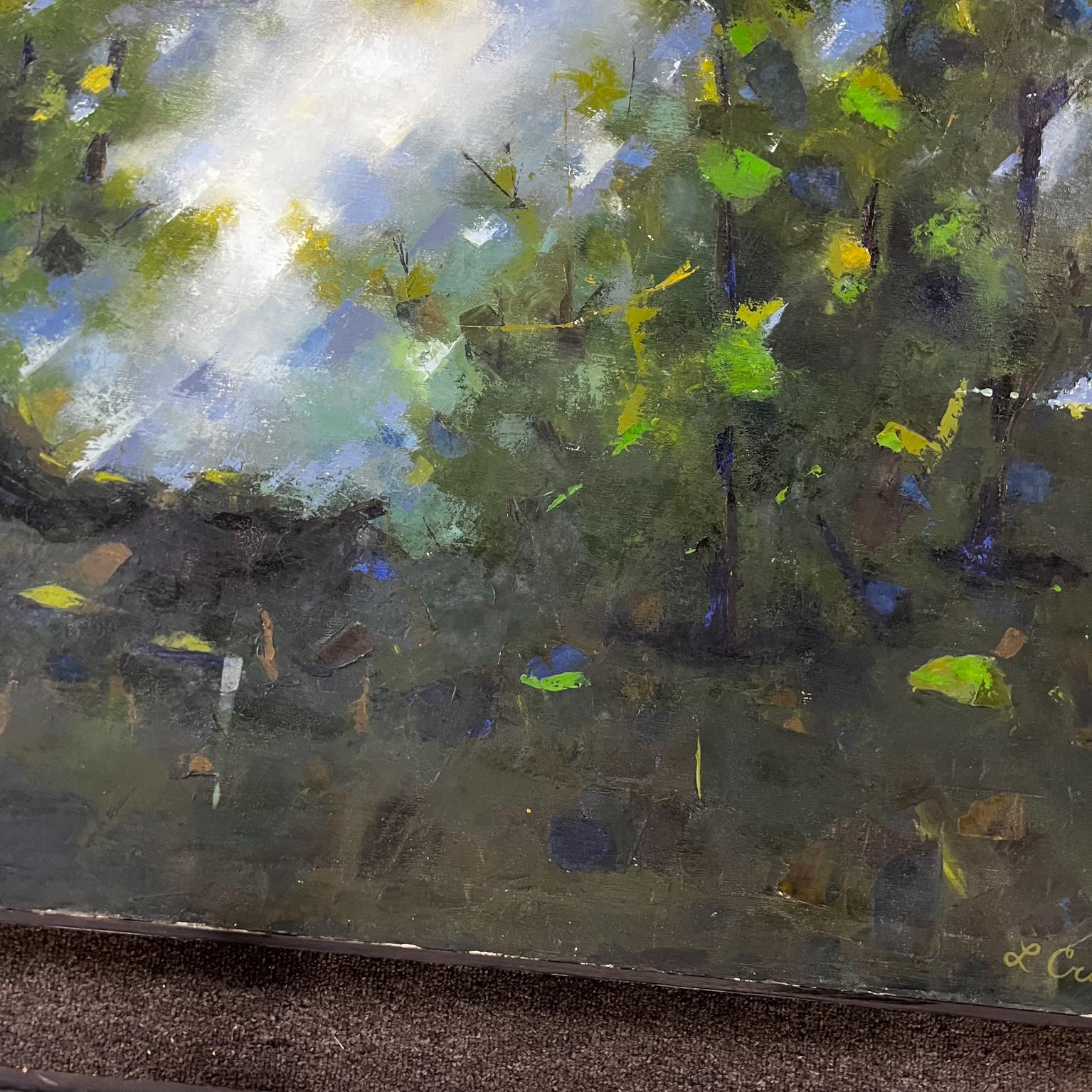 Canvas 1960s Art Abstract Oil Landscape California Impressionism L Crane