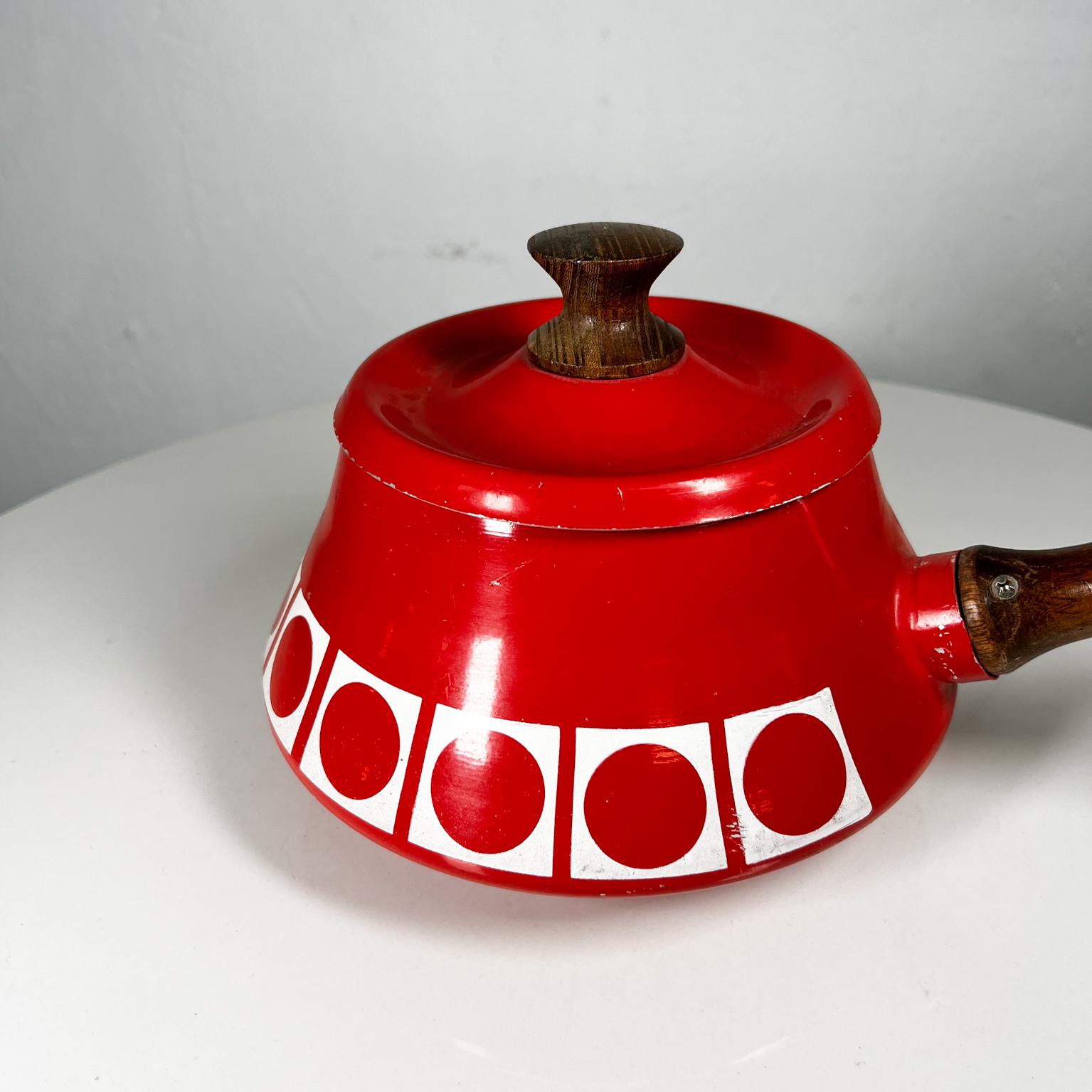 Mid-Century Modern 1960s Modern Atomic Red Fondue Sauce Pot by Imperial Inter Japan