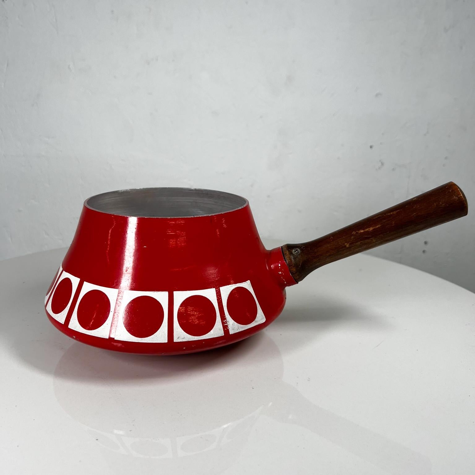 Mid-20th Century 1960s Modern Atomic Red Fondue Sauce Pot by Imperial Inter Japan
