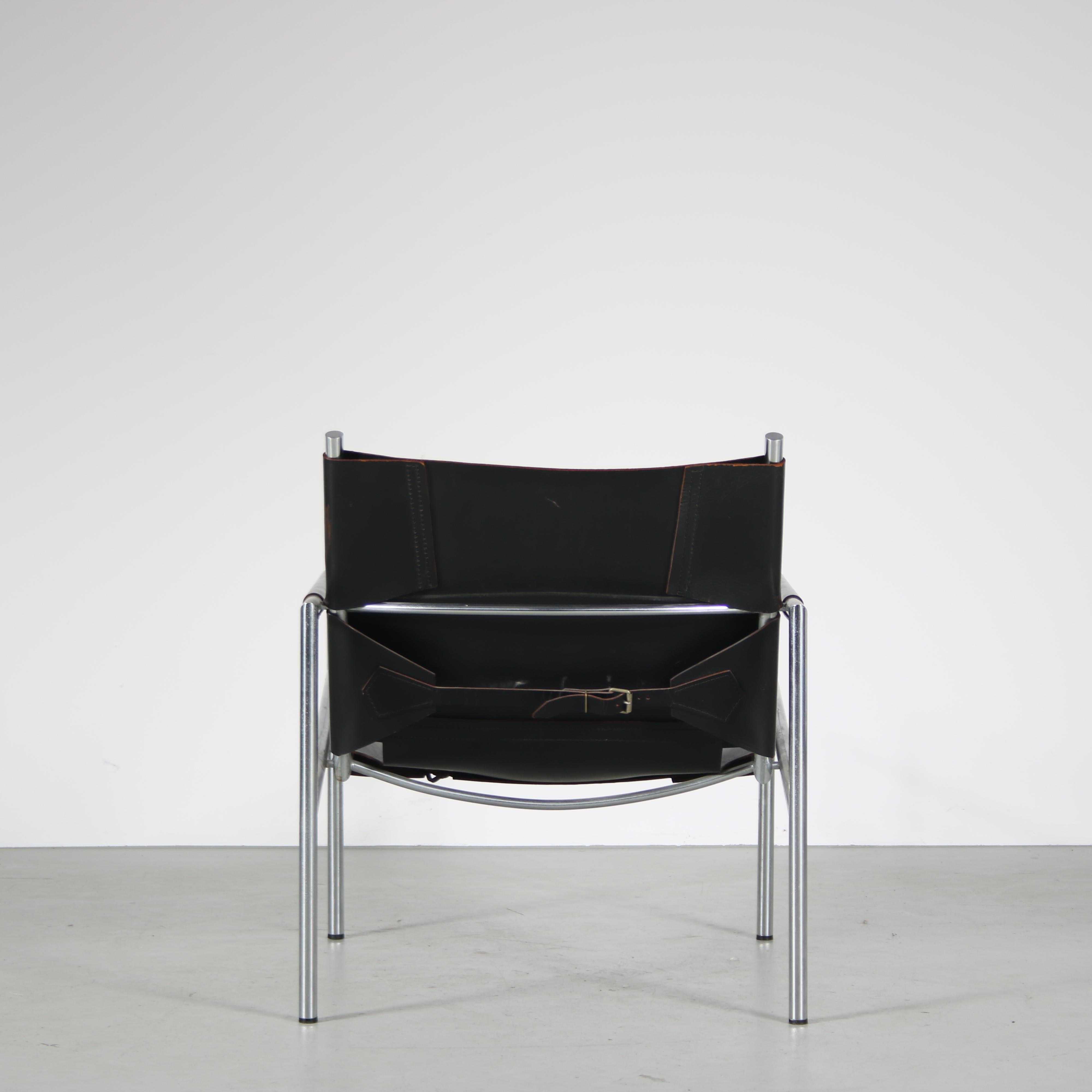 1960er Modern Stuhl mit Nackenleder aus Deutschland im Angebot 1