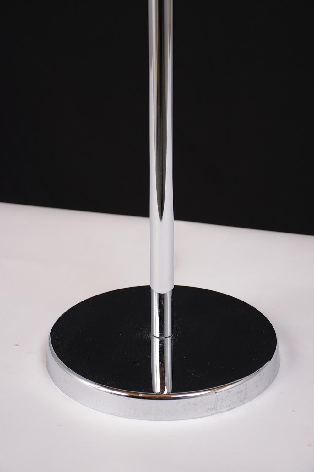 Plated 1960's Modern Chrome Adjustable Floor Lamp