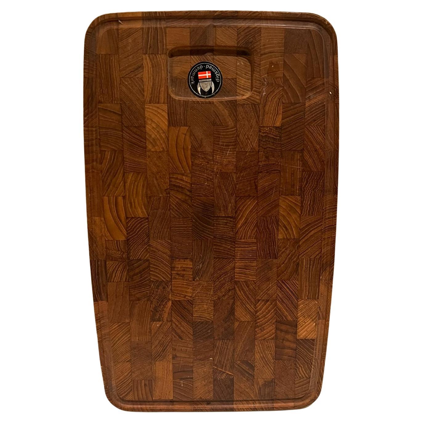 1960 DIGSMED Tabla de cortar de madera de teca Queso Charcutería Dinamarca