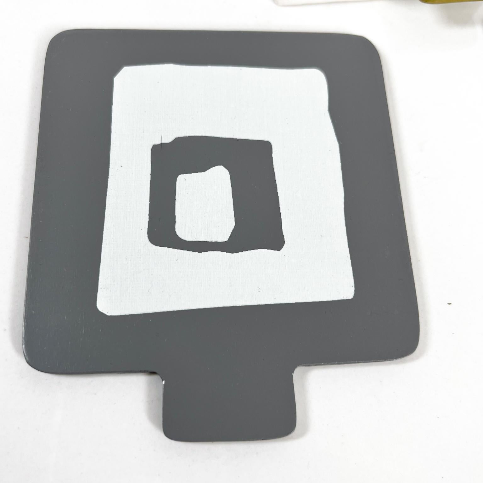 1960s Modern Drink Coaster Vintage Set of 6 Abstract Design 2