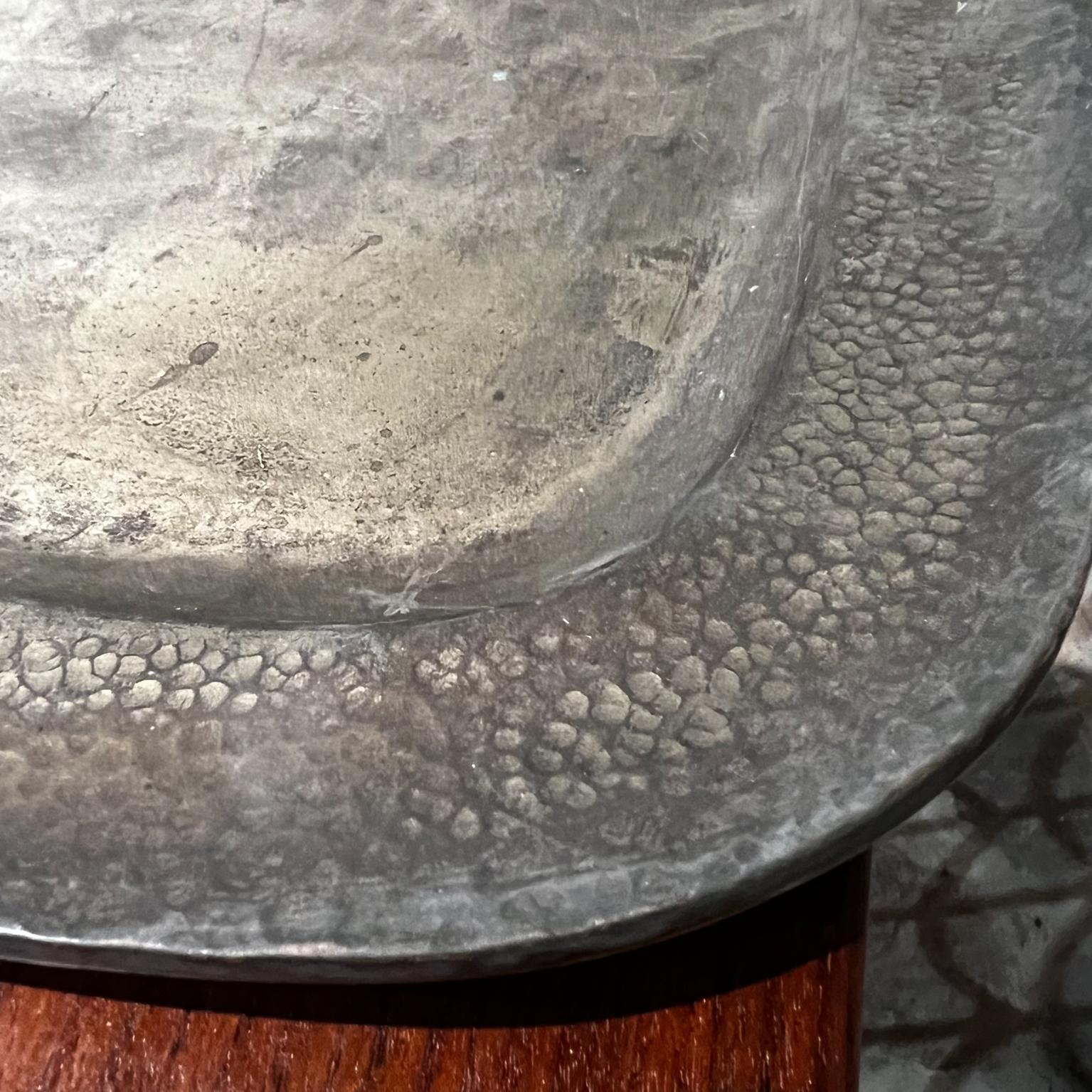 Silver Plate 1960s Modern Elegance Hand-Hammered Silver Service Tray from Mexico