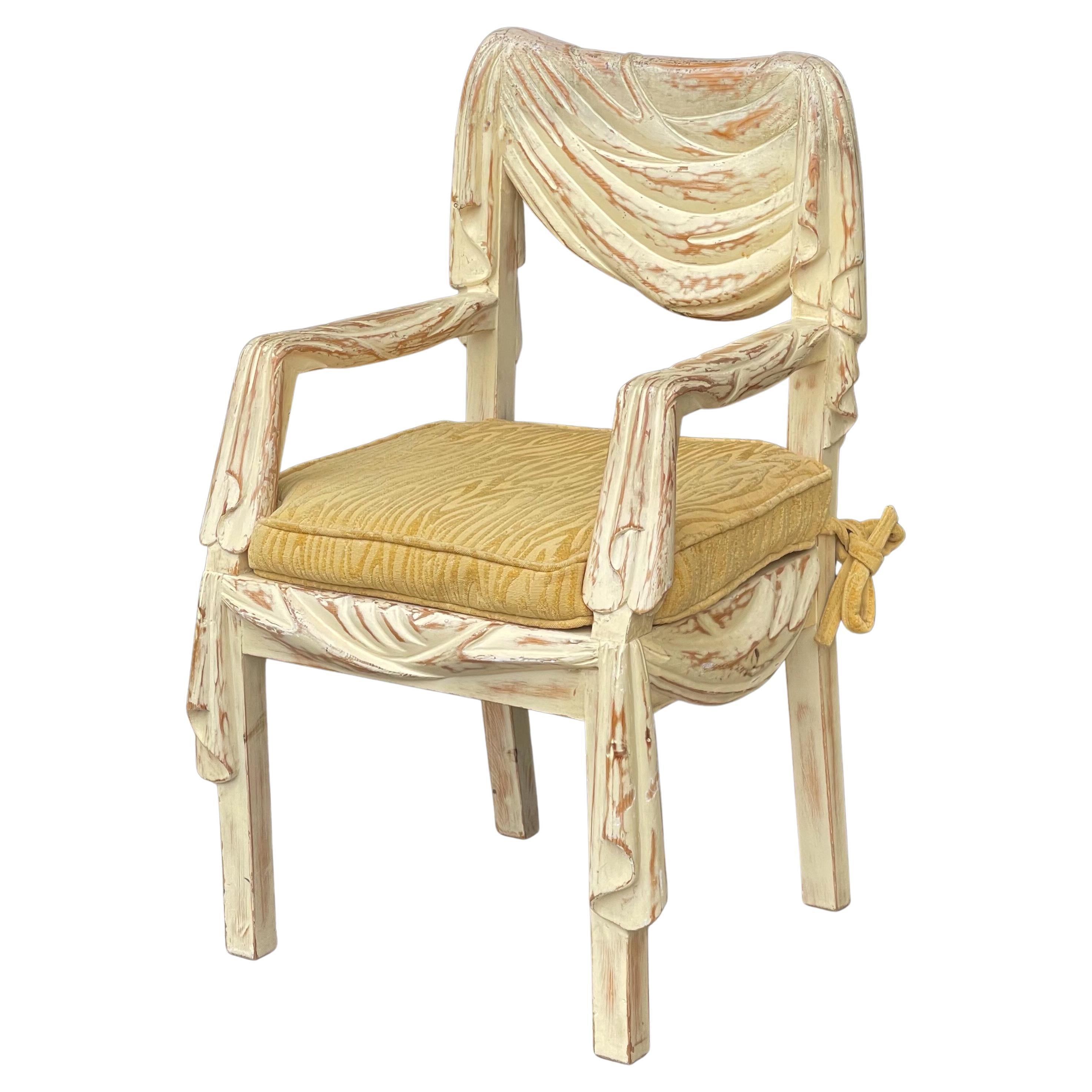 1960s Modern Faux Bois Pine Arm Chair Chapman in the Manner of Gaetano Pesce For Sale