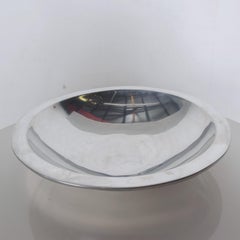 1960er Jahre Moderne Nambe Schale Silberlegierung Abgeschrägte Servierschale Santa Fe:: New Mexico