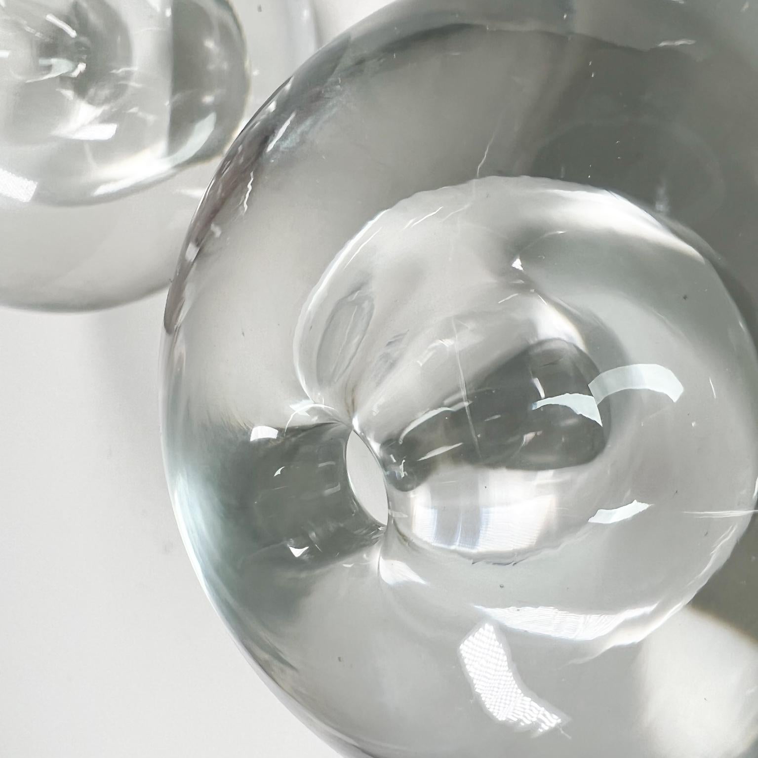 1960s Modern Orb Globe Art Glass Vase Pair Style of Rosenthal Studio Line 1