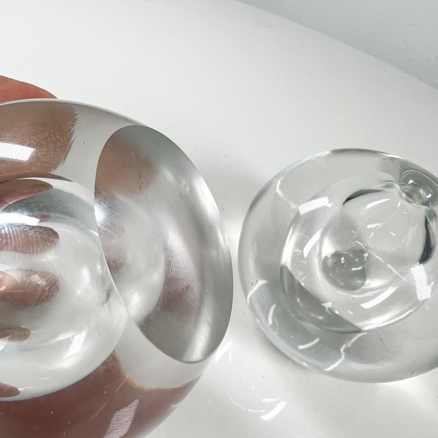 1960s Modern Orb Globe Art Glass Vase Pair Style of Rosenthal Studio Line 2