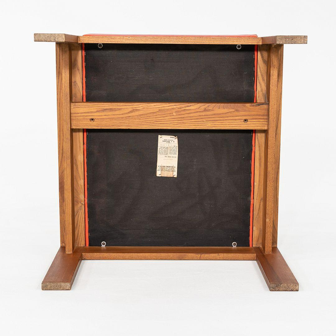 1960s Modern Ottoman Stool by C.I. Designs en vinyle Persimmon en vente 5