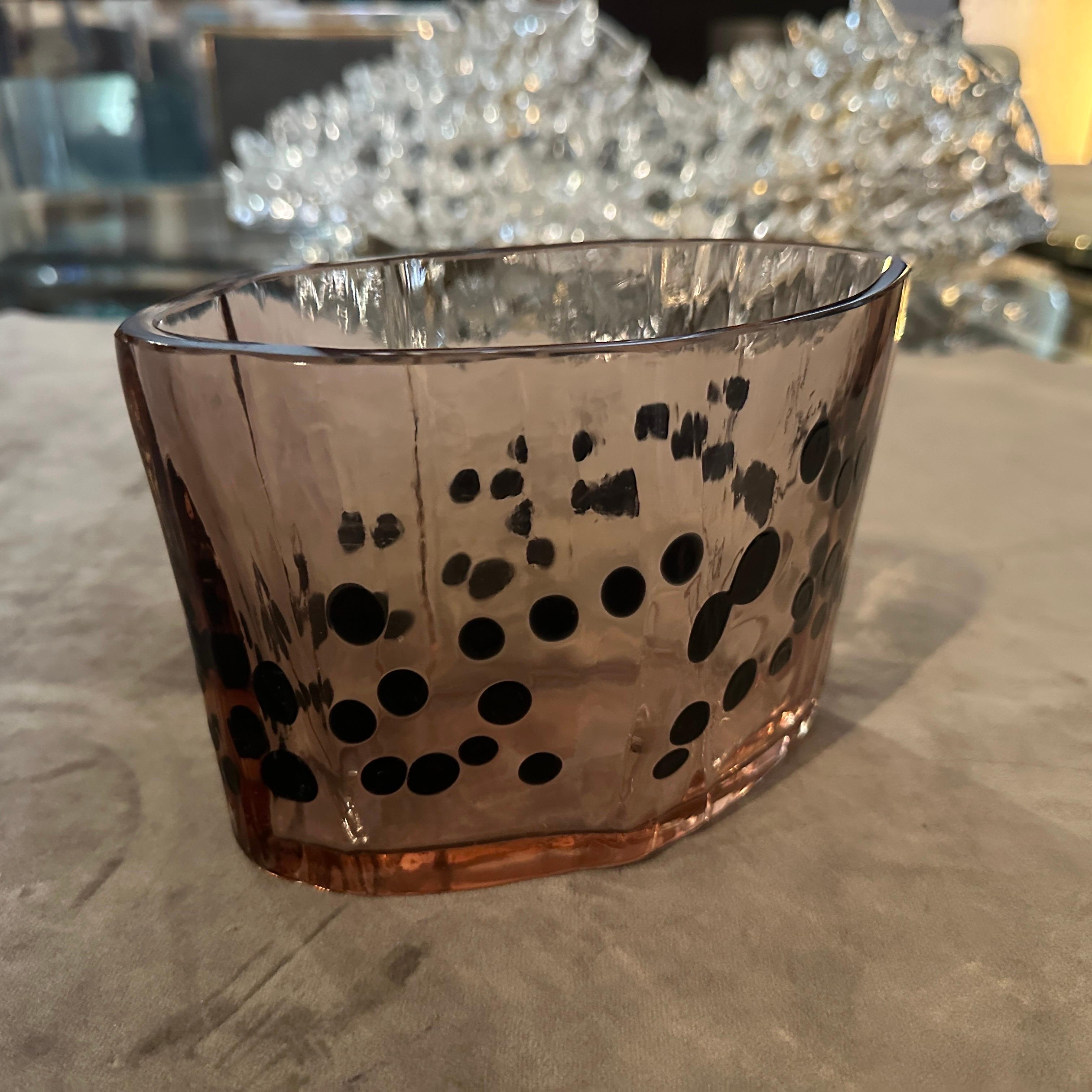1960s Modern Purple and Black Murano Glass Vase by Fulvio Bianconi for Venini For Sale 5