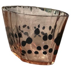 Vase en verre de Murano violet et noir des années 1960 Modernity par Fulvio Bianconi pour Venini