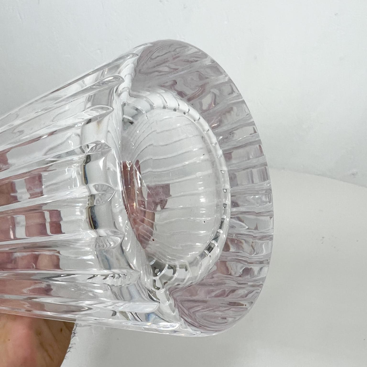 1960s Modern Ribbed Crystal Glass Decanter from Italy For Sale 4