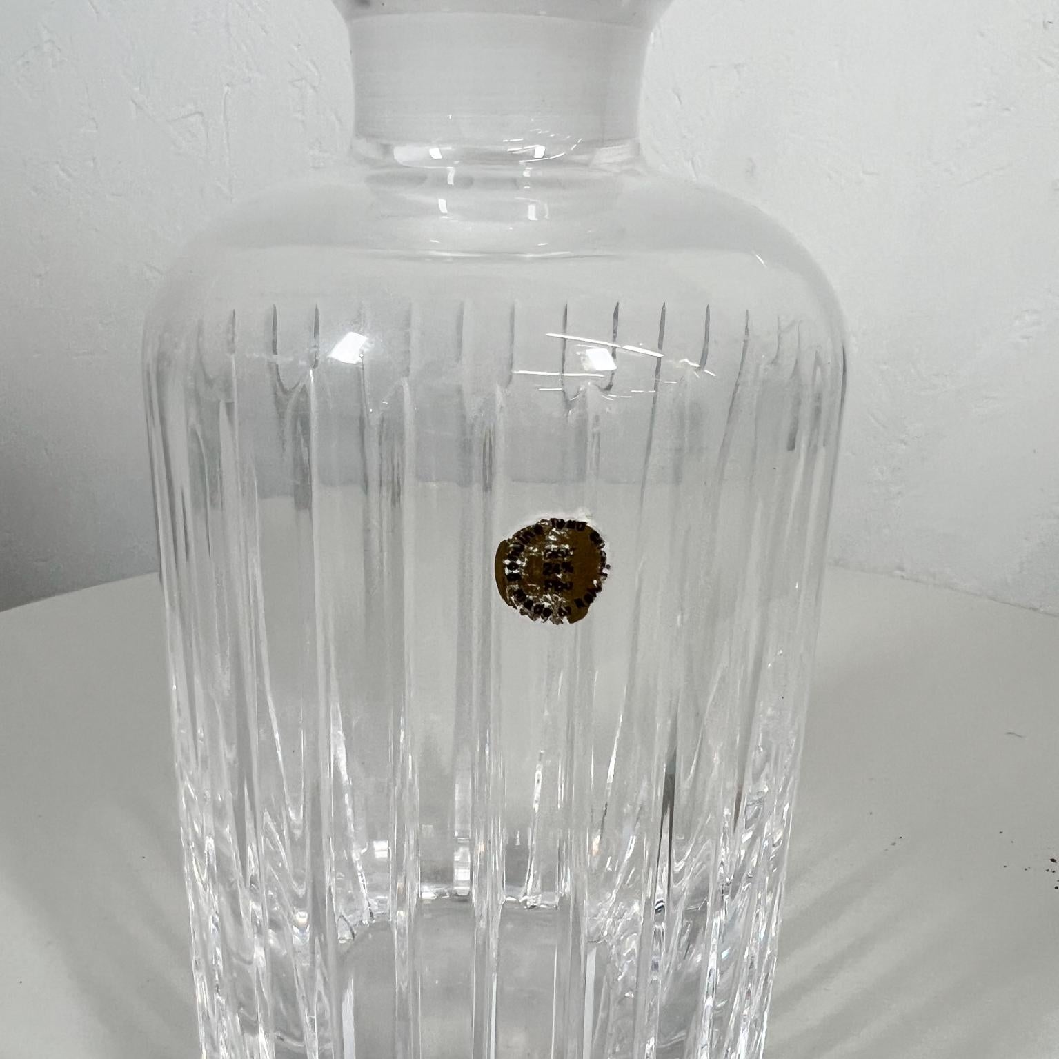 1960s Modern Ribbed Crystal Glass Decanter from Italy For Sale 5
