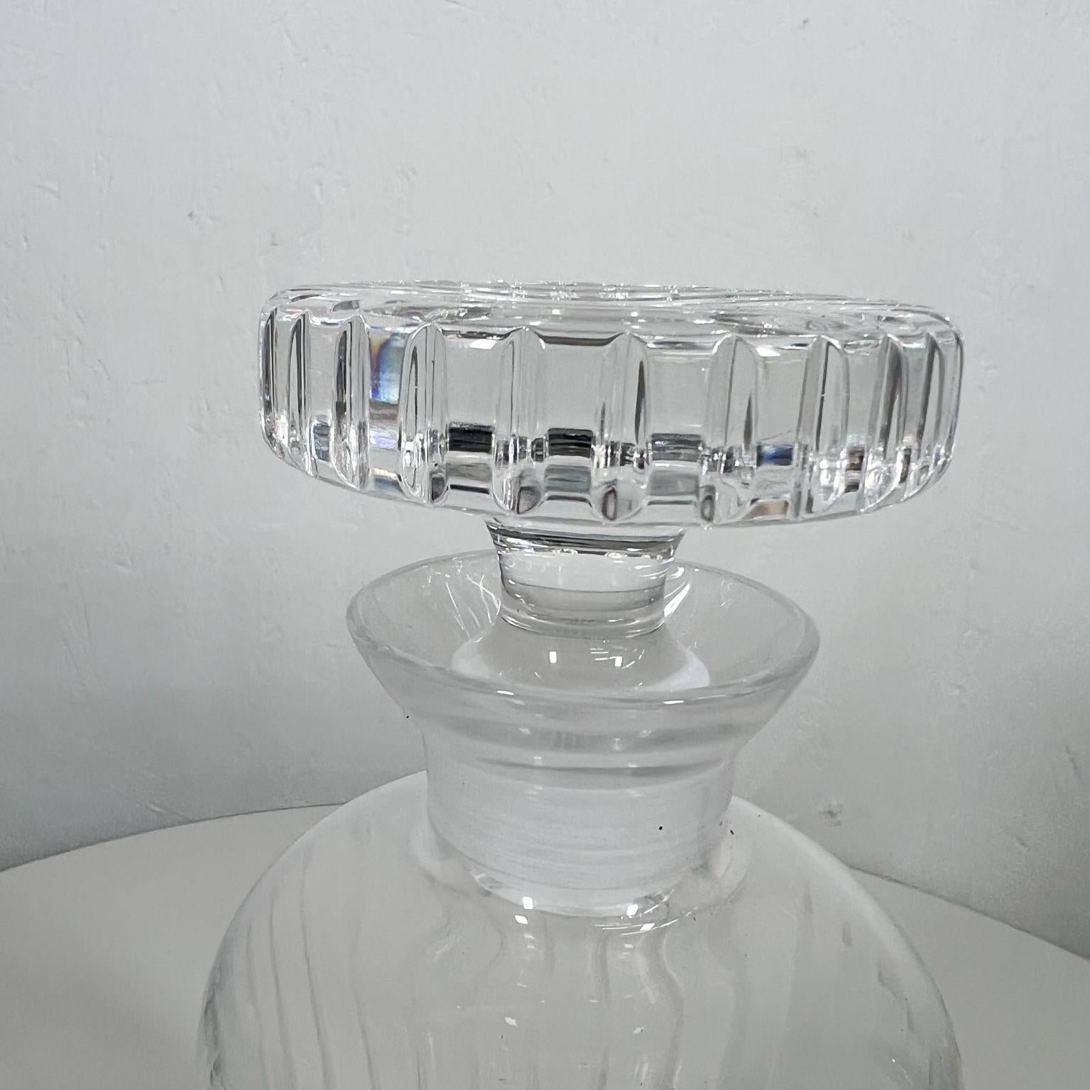 Mid-Century Modern 1960s Modern Ribbed Crystal Glass Decanter from Italy For Sale