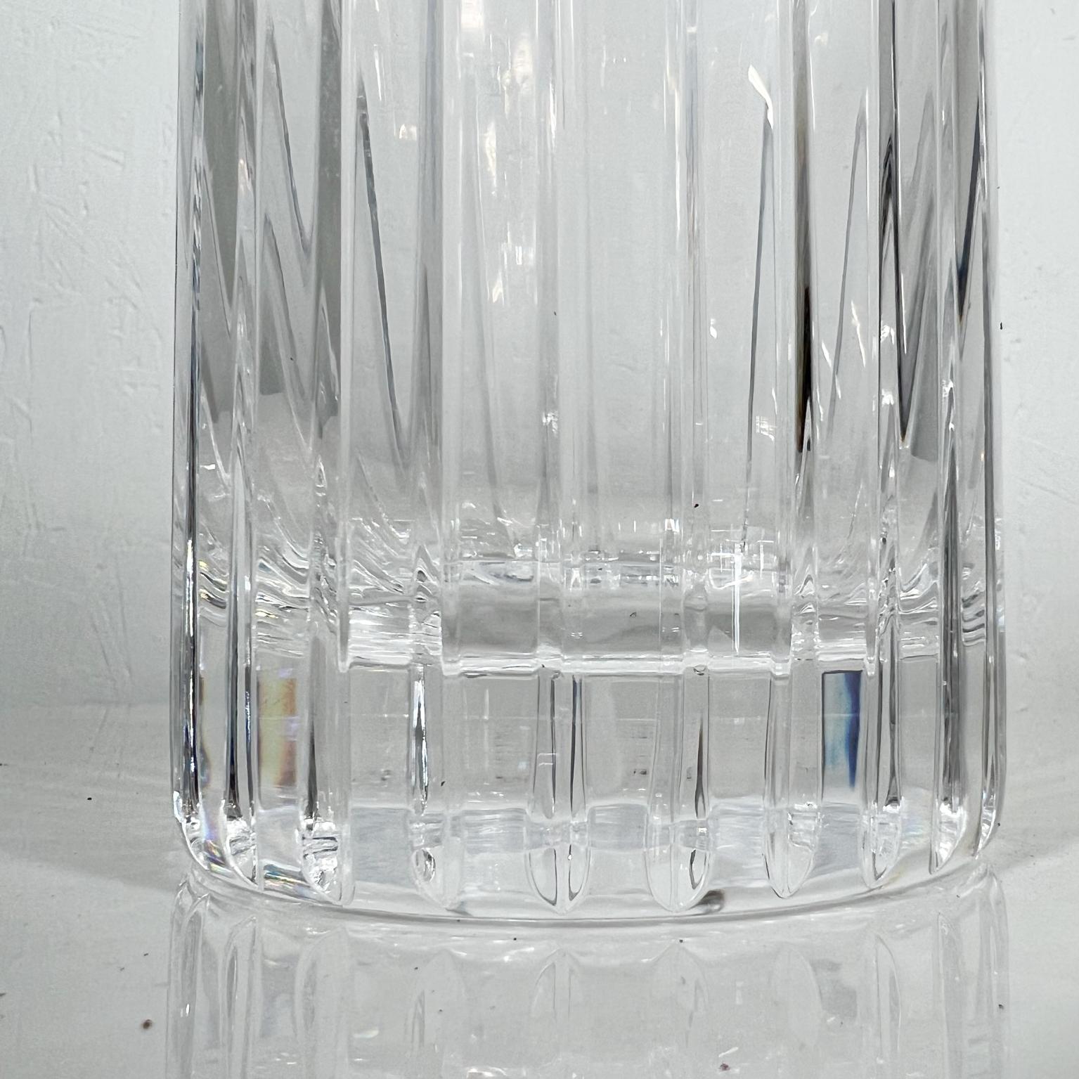 Mid-20th Century 1960s Modern Ribbed Crystal Glass Decanter from Italy For Sale