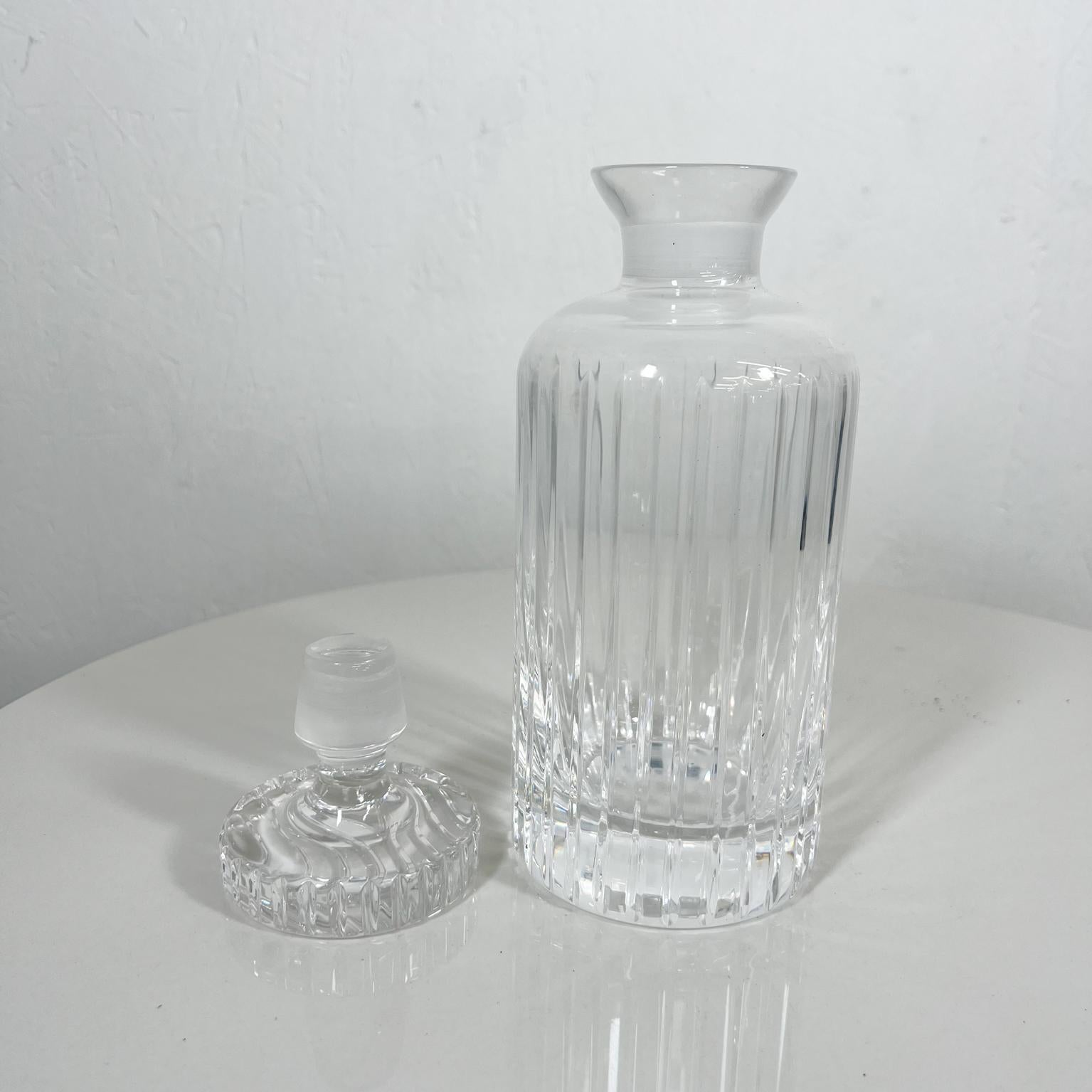1960s Modern Ribbed Crystal Glass Decanter from Italy For Sale 3
