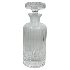 1960s Modern Ribbed Crystal Glass Decanter from Italy