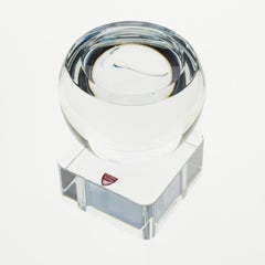 1960s Modern Swedish Orrefors Crystal Bowl Centerpiece Sculpture