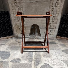 1960s Teakwood Folding Tray Table Portable Service