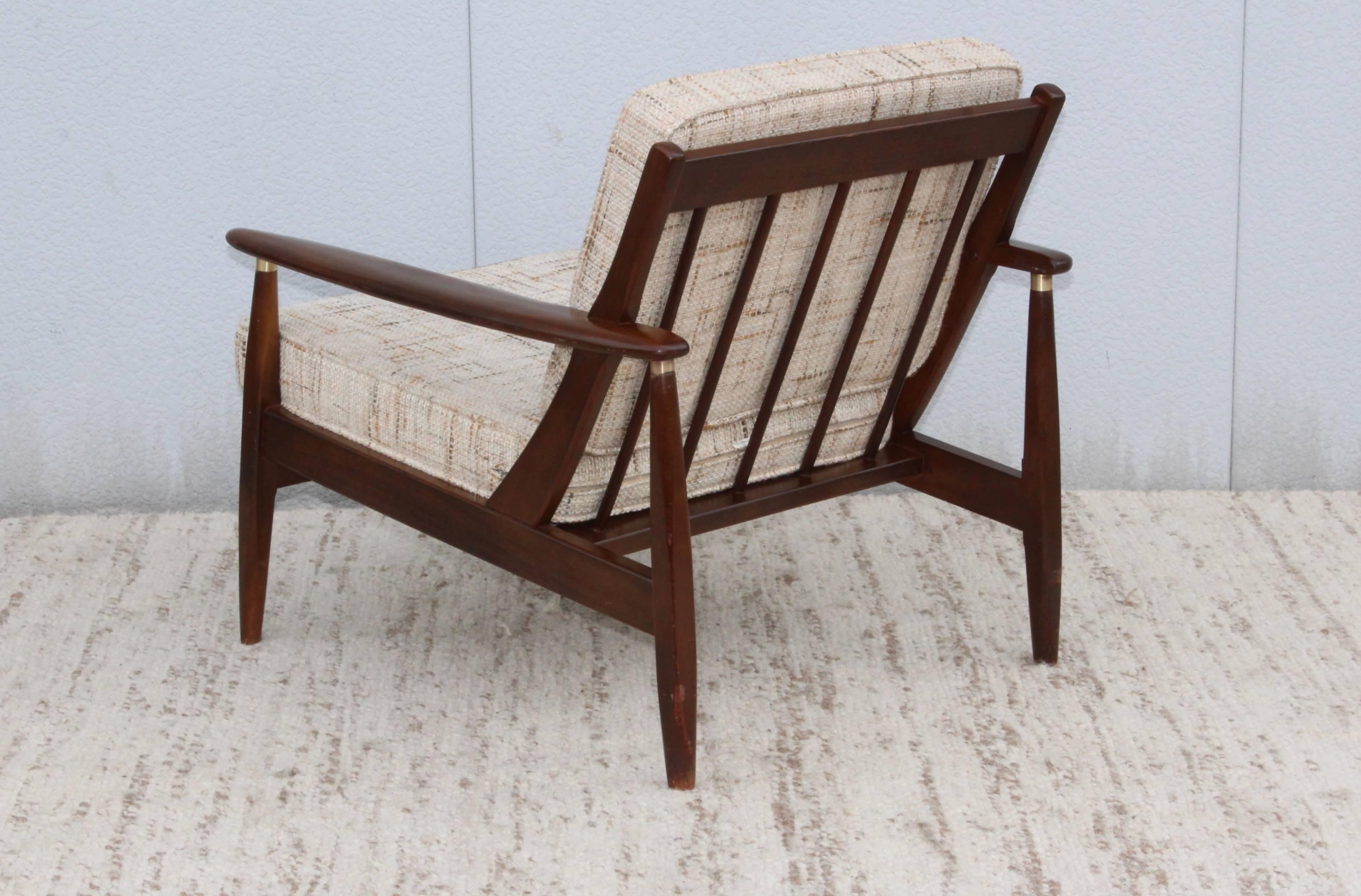 1960s Modern Walnut Lounge Chairs 3