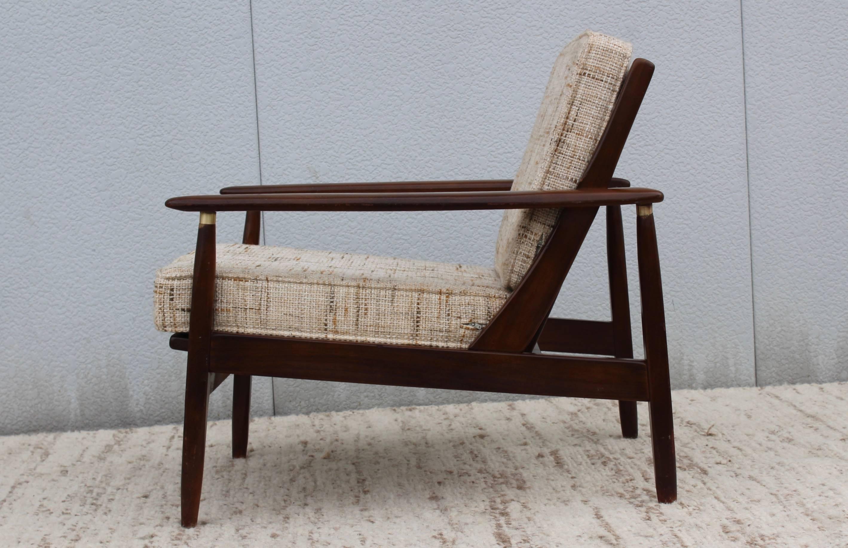 1960s Modern Walnut Lounge Chairs 2