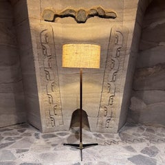 1960s Modern Wood Tripod Floor Lamp