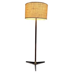 1960s Modern Wood Tripod Floor Lamp 