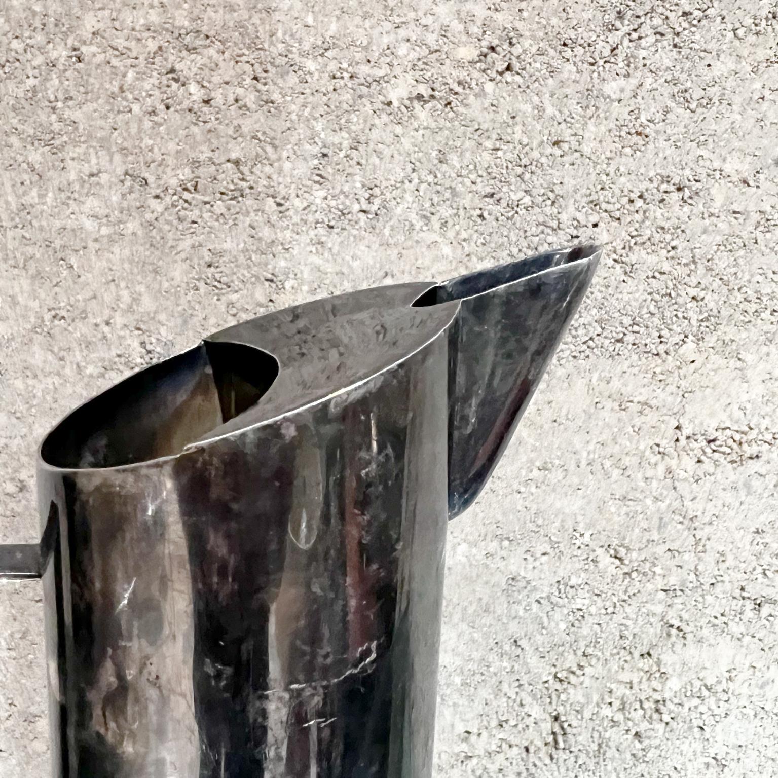 Mid-Century Modern 1960s Modernism Silver Water Pitcher Fabulous Lines Mexico For Sale