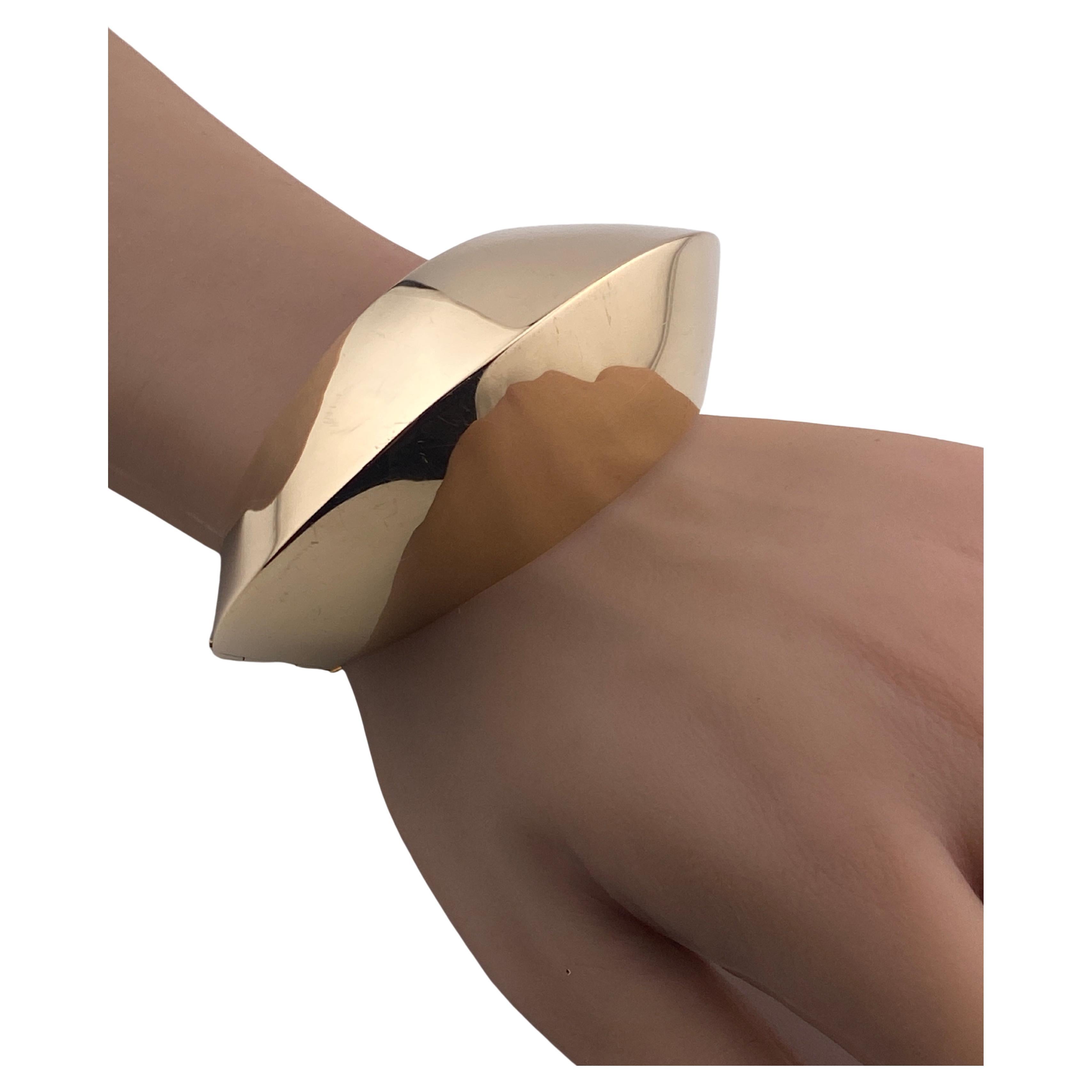 Breites Hans Hansen-Armband aus 18 Karat Gelbgold, Dänemark, Moderne der 1960er Jahre