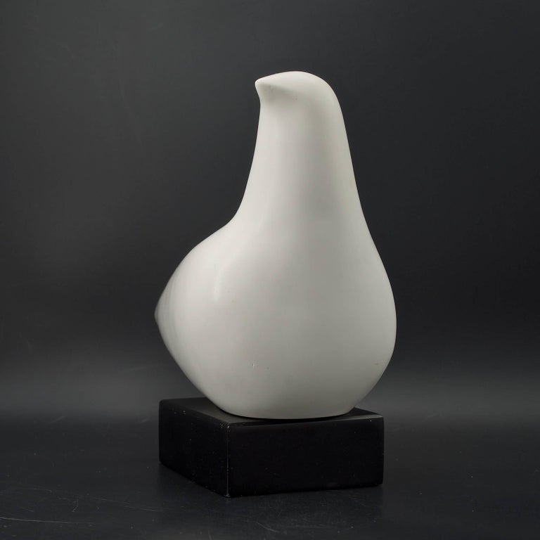1960s Bird Dove Form Sculpture Modernist Abstract Foundry Stone