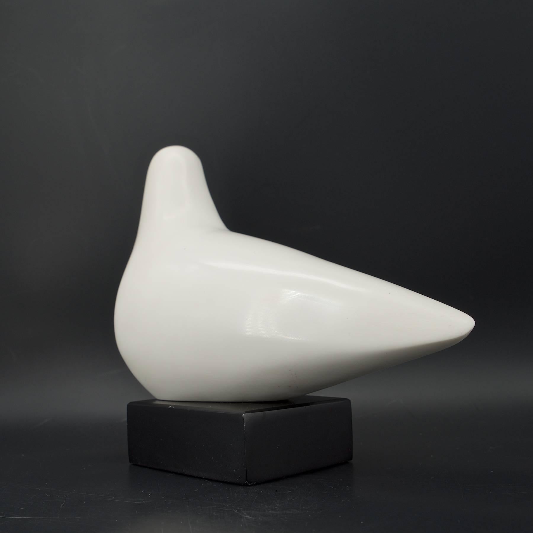 American 1960s Bird Dove Form Sculpture Modernist Abstract Foundry Stone Mid-Century