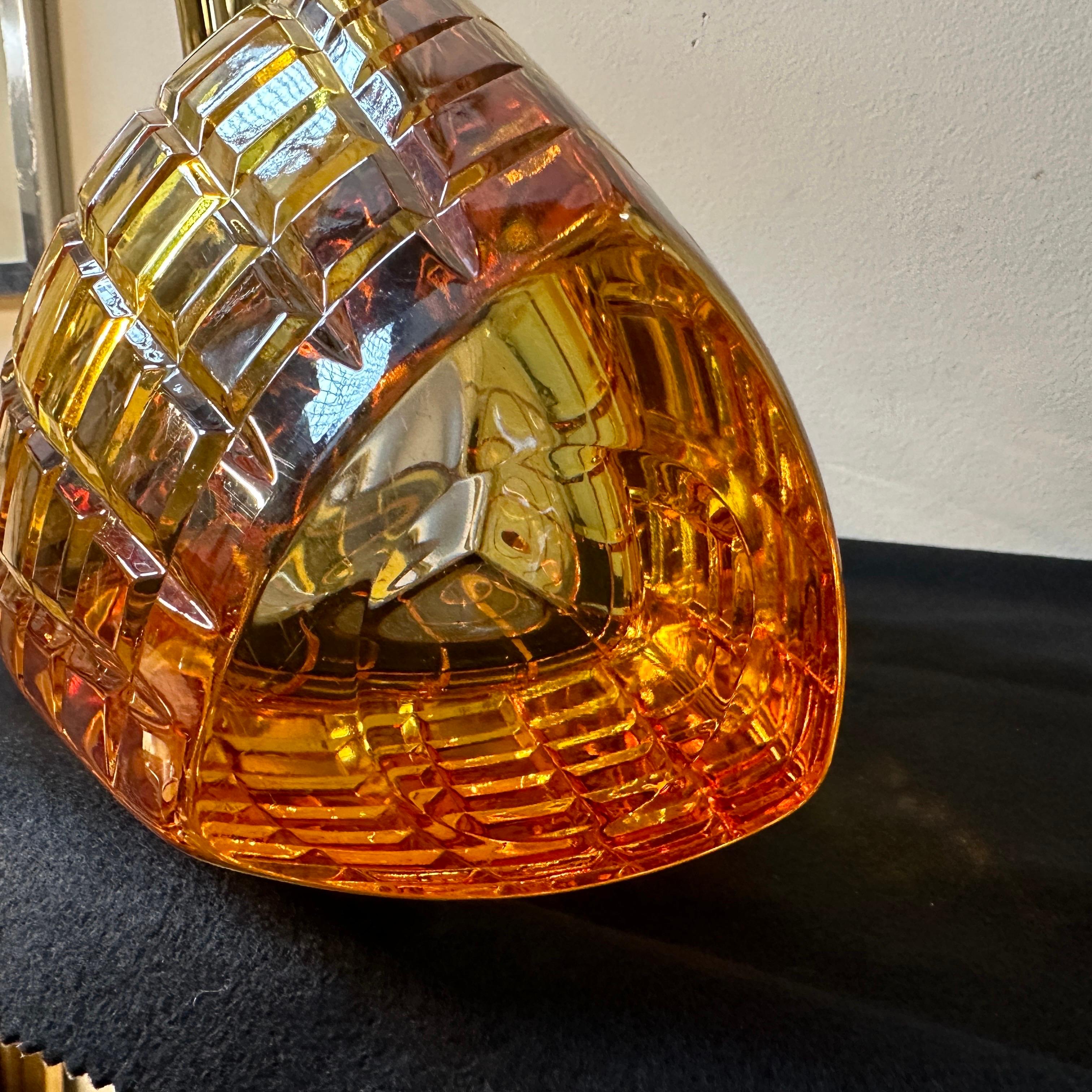 1960s Modernist Amber Glass Belgian Vase by Val Saint Lambert For Sale 6
