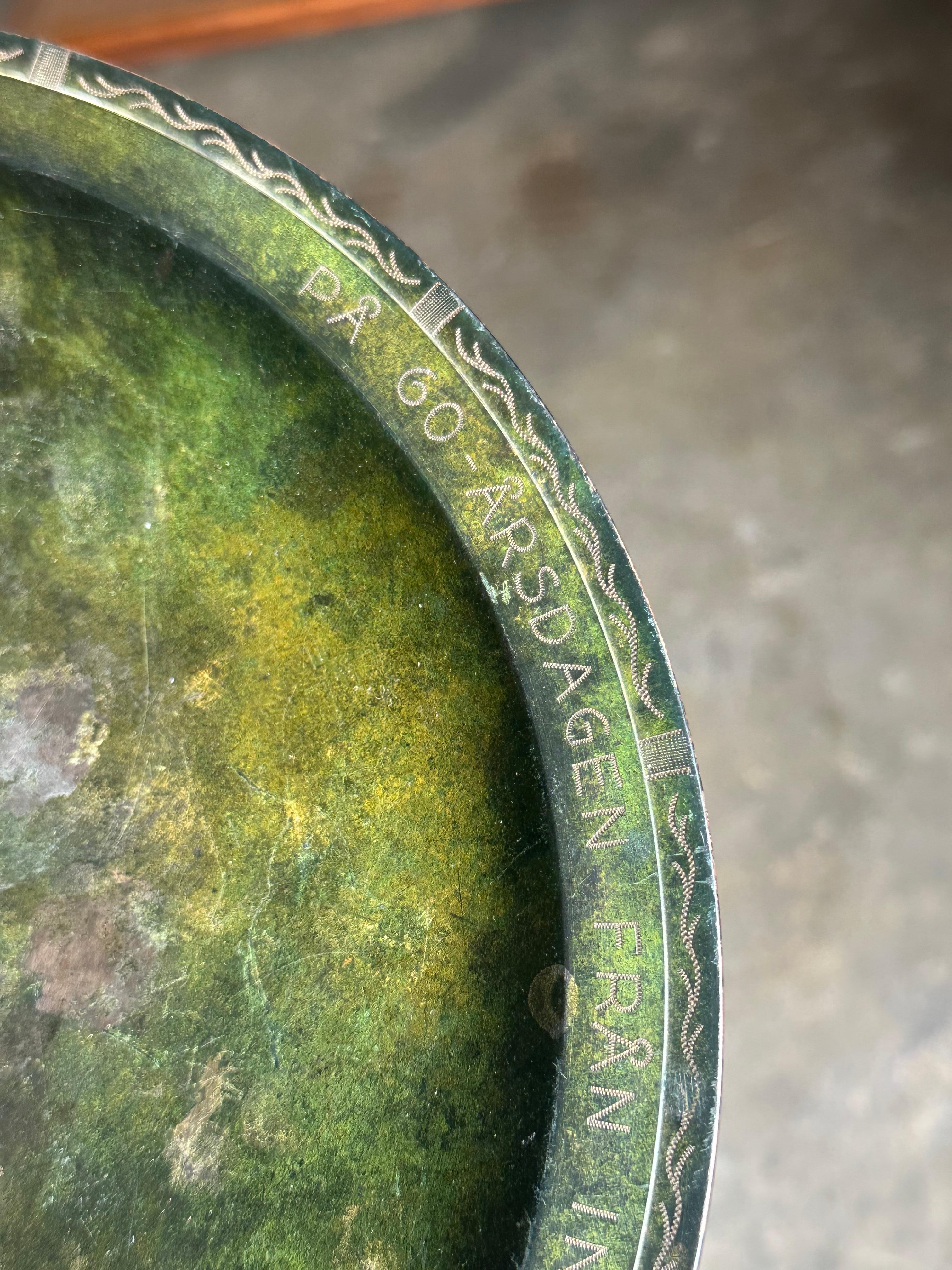 Mid-20th Century 1960s Modernist Bronze Low Bowl, Sweden For Sale