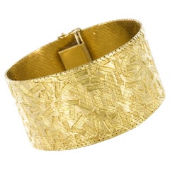 Bracciale a nastro in oro giallo 18 carati 1960 Modernist Decor