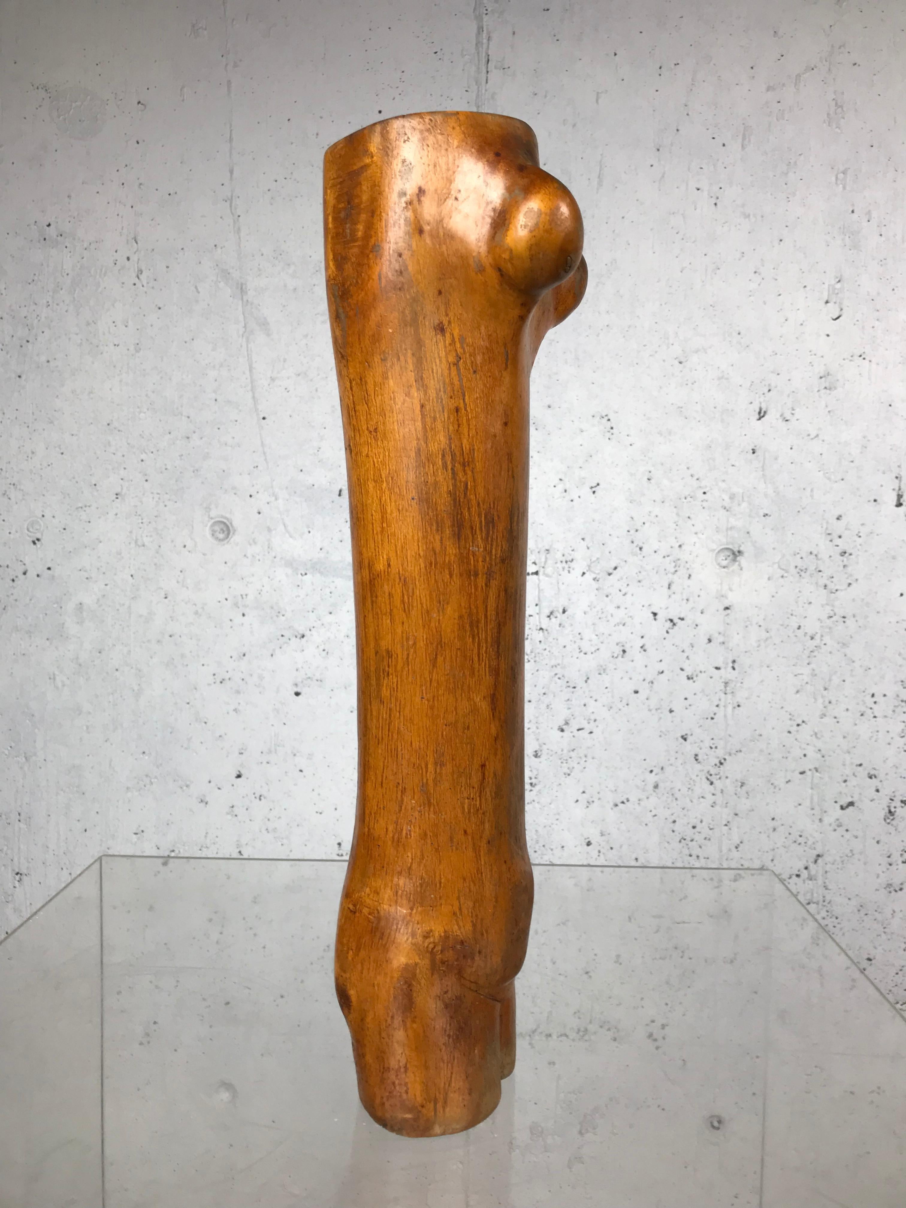 1960s Modernist Female Torso Wood Sculpture Bust Mid Century Modern Art 6