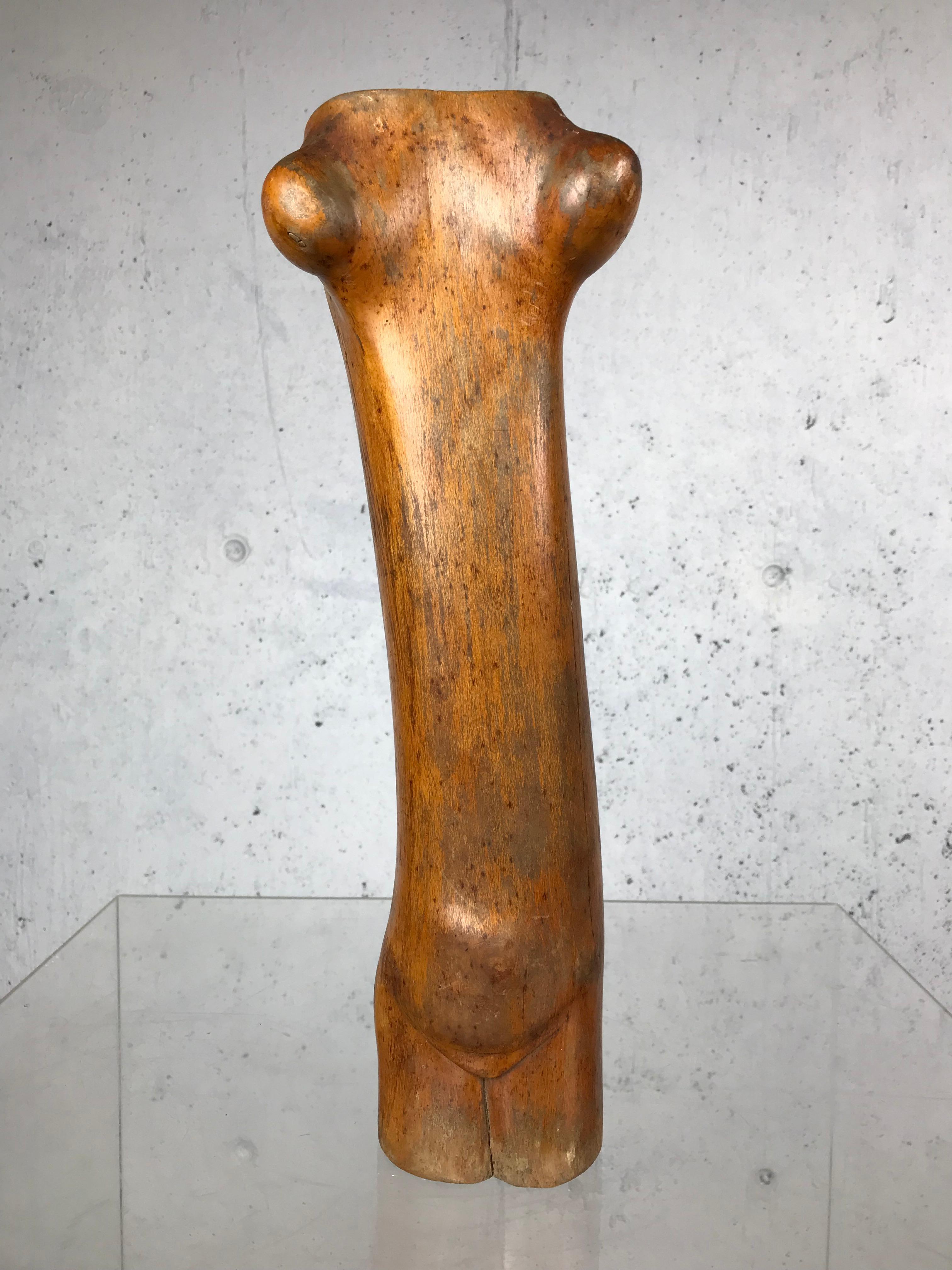 American 1960s Modernist Female Torso Wood Sculpture Bust Mid Century Modern Art