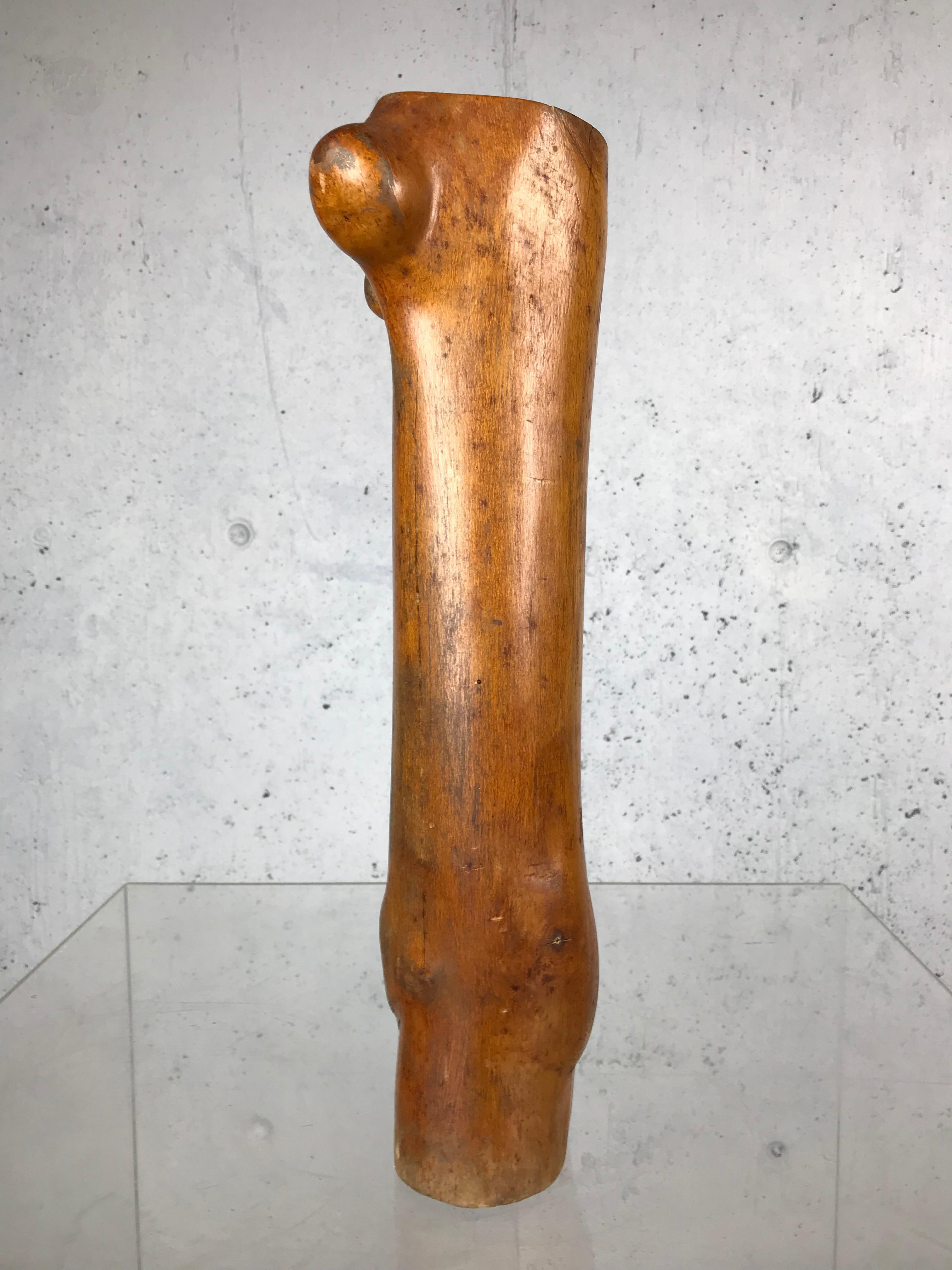 1960s Modernist Female Torso Wood Sculpture Bust Mid Century Modern Art 1